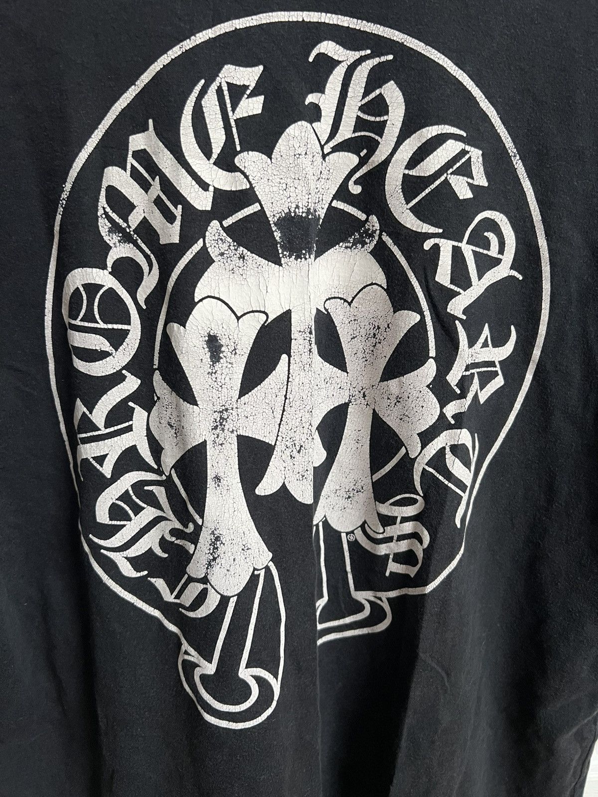 Chrome Hearts RARE! Chrome Hearts Triple Cross Horseshoe T-Shirt Black Size US XL / EU 56 / 4 - 3 Thumbnail
