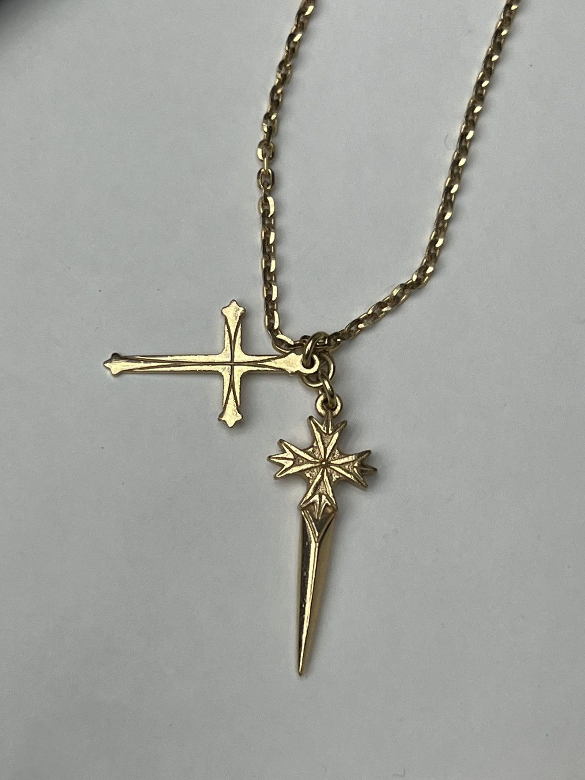 Emanuele Bicocchi Emanuele Bicocchi Large Pugnale and Cross Necklace Size ONE SIZE - 3 Thumbnail