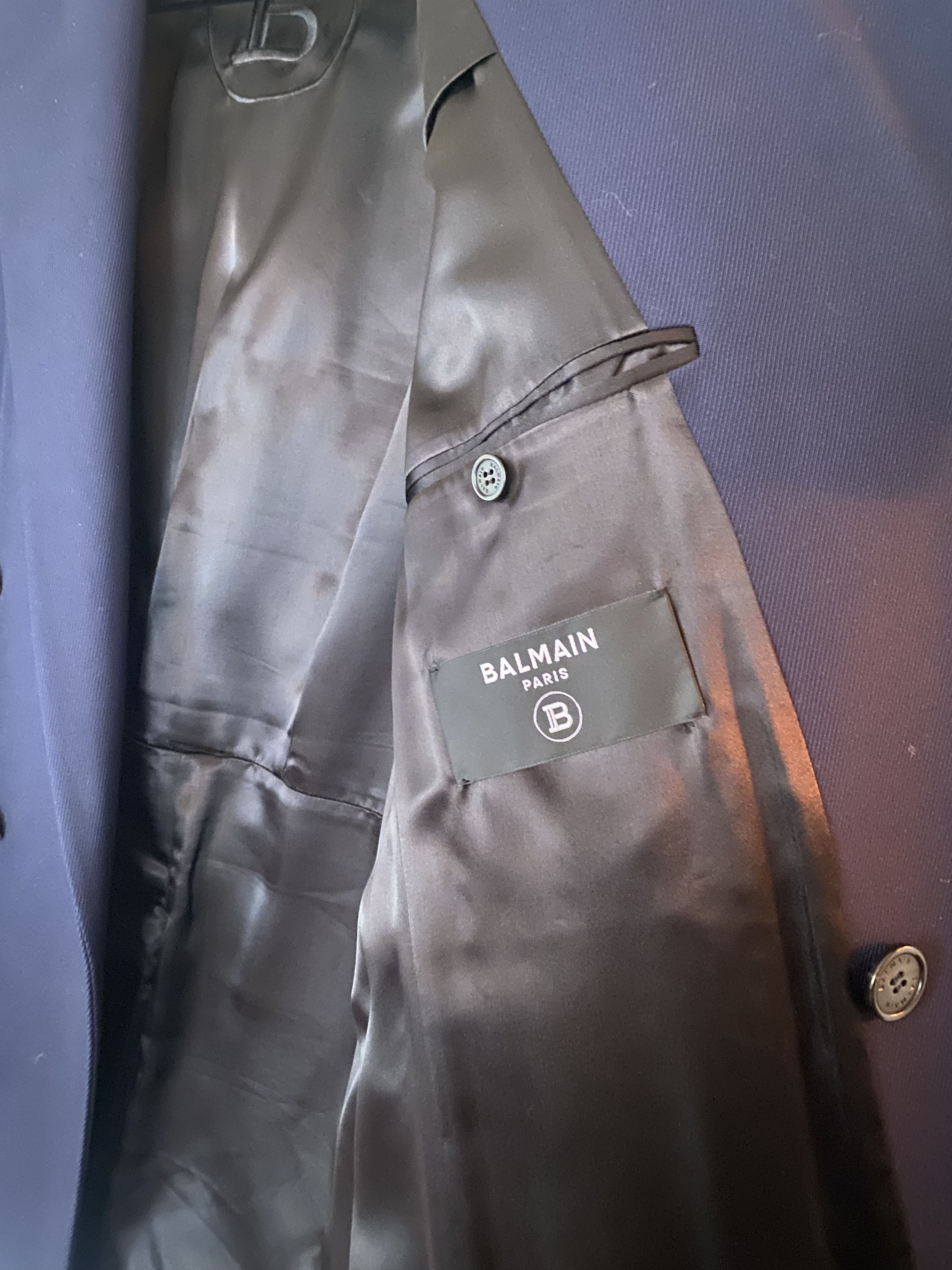 Balmain Balmain Double Breasted Virgin Wool Blazer Size 44R - 4 Thumbnail