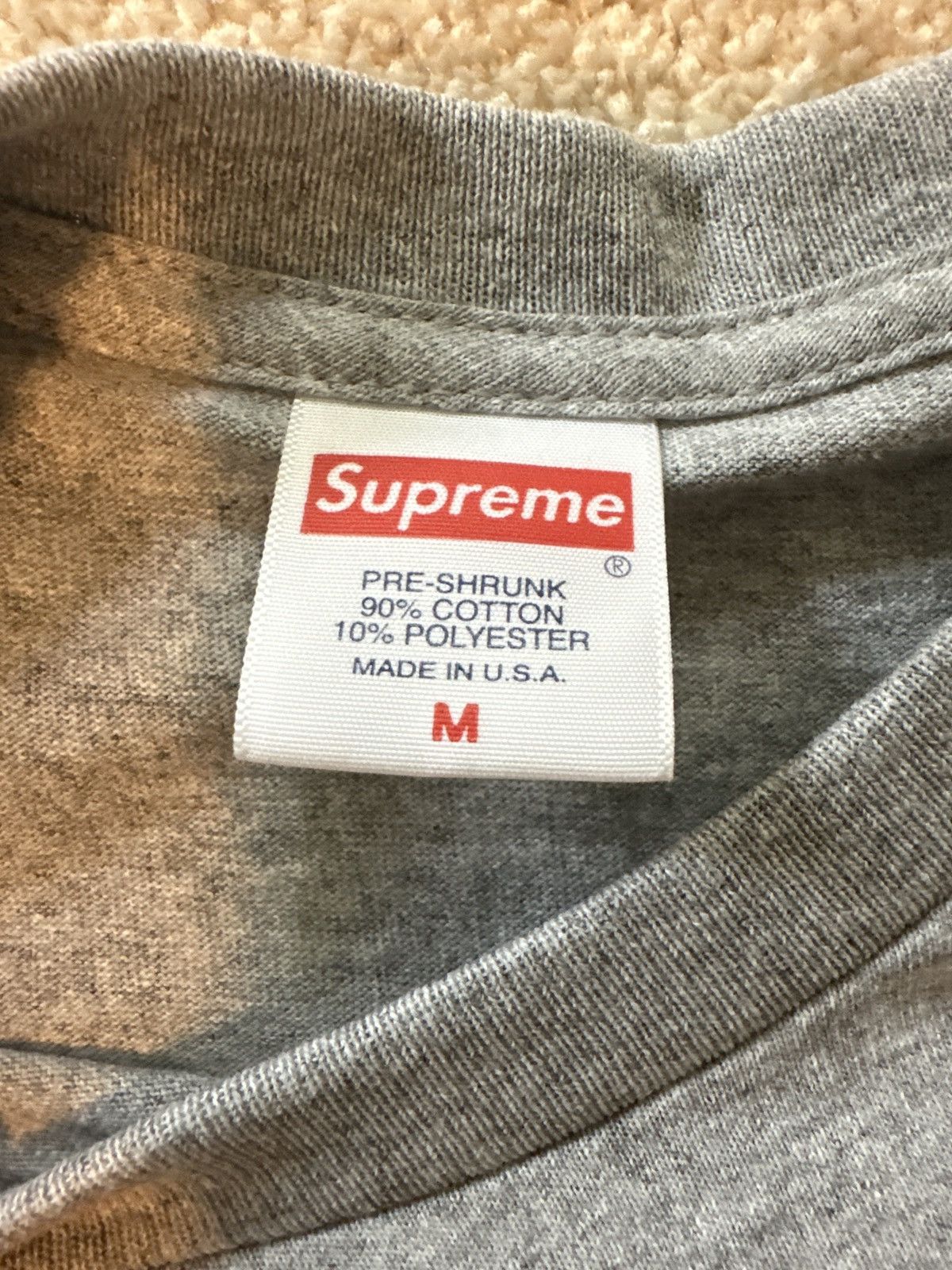Supreme Supreme Ripple LS Heather Grey Tee Size US M / EU 48-50 / 2 - 2 Thumbnail