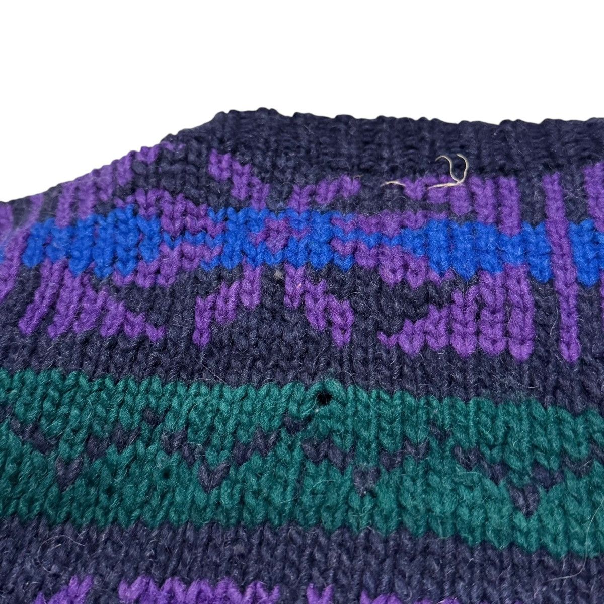 Vintage Vintage Rey Wear Patterned Knit Sweater Men's Large Heavy Size US L / EU 52-54 / 3 - 5 Thumbnail