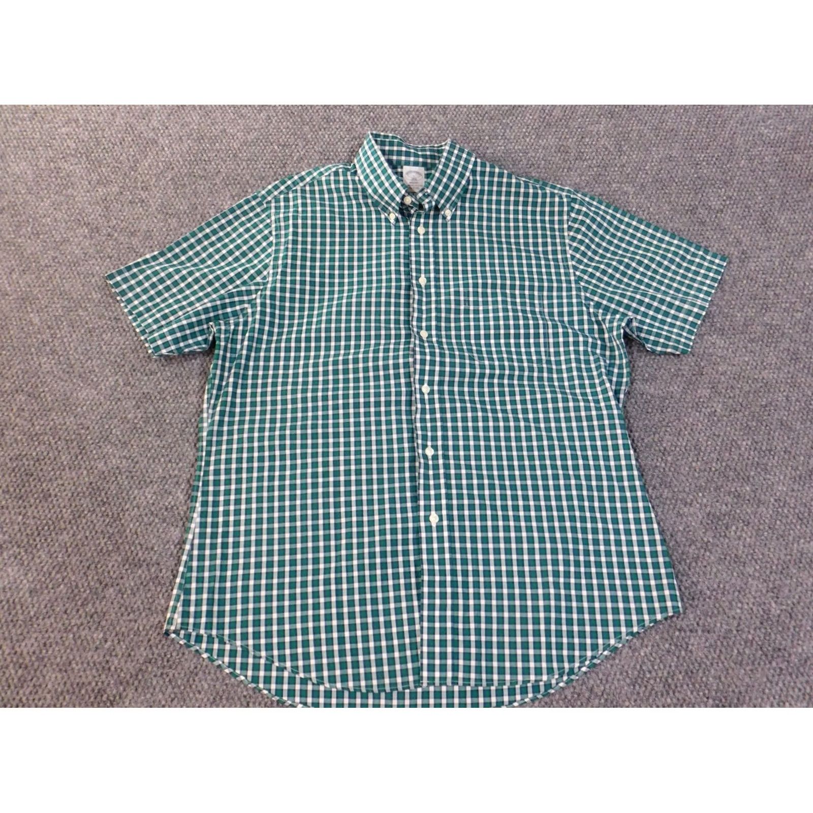 Brooks Brothers Brooks Brothers Shirt Large Green Plaid Button Down Regent Classic Business Mens Size US L / EU 52-54 / 3 - 2 Thumbnail