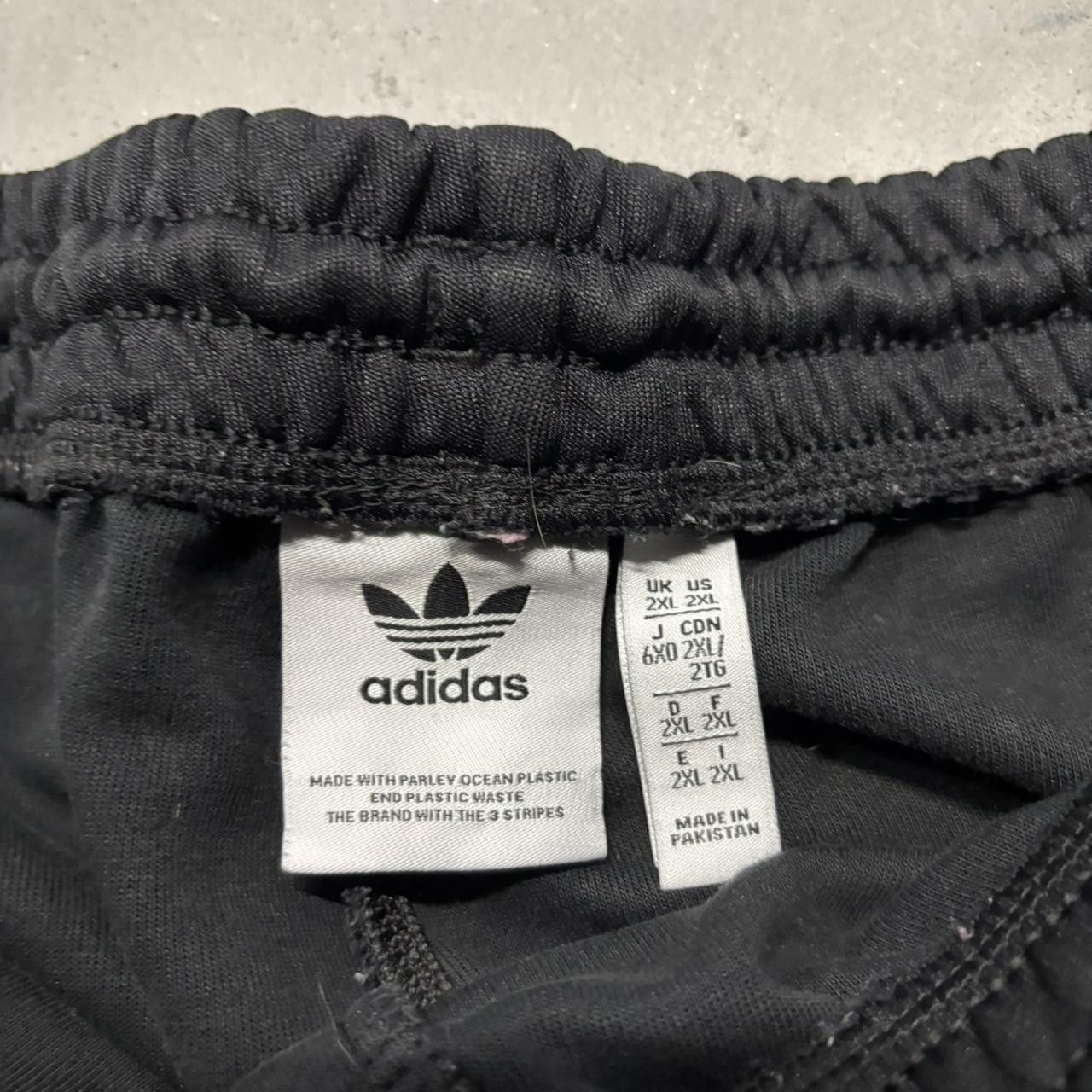 Adidas × Vintage Crazy Vintage Y2K/2000s Black Adidas Striped Streetwear Essential Sweatpants! Size US 36 / EU 52 - 6 Thumbnail