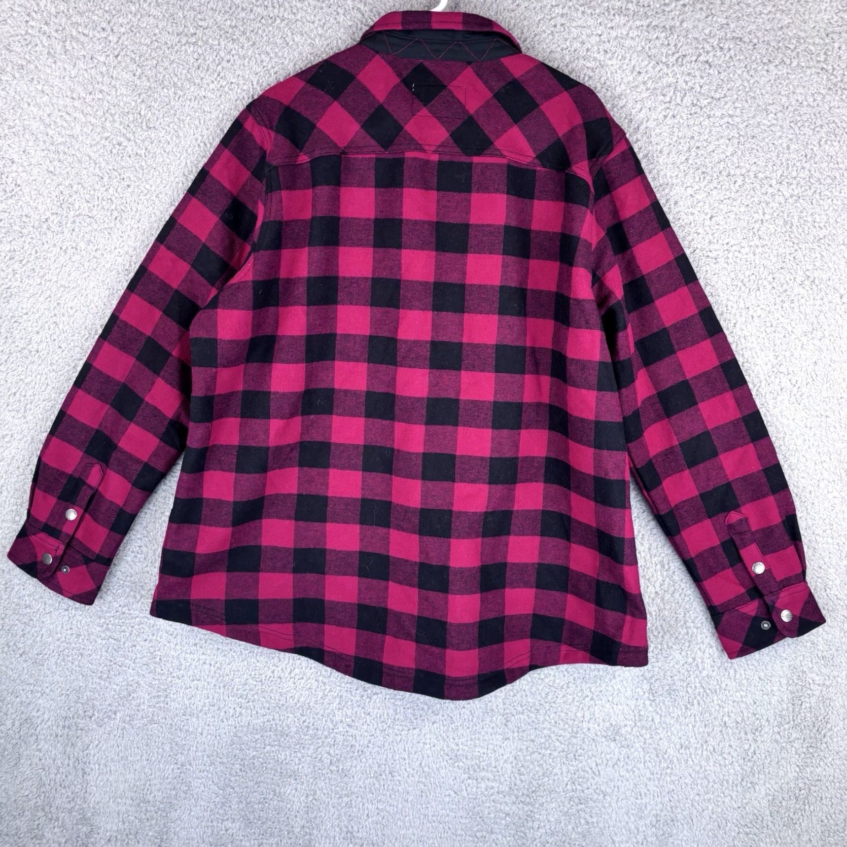 Orvis Orvis Shirt Womens 2XL Red Buffalo Plaid Flannel Lined Outdoor Button-Up Shacket Size XXL / US 16-18 / IT 52-54 - 6 Thumbnail