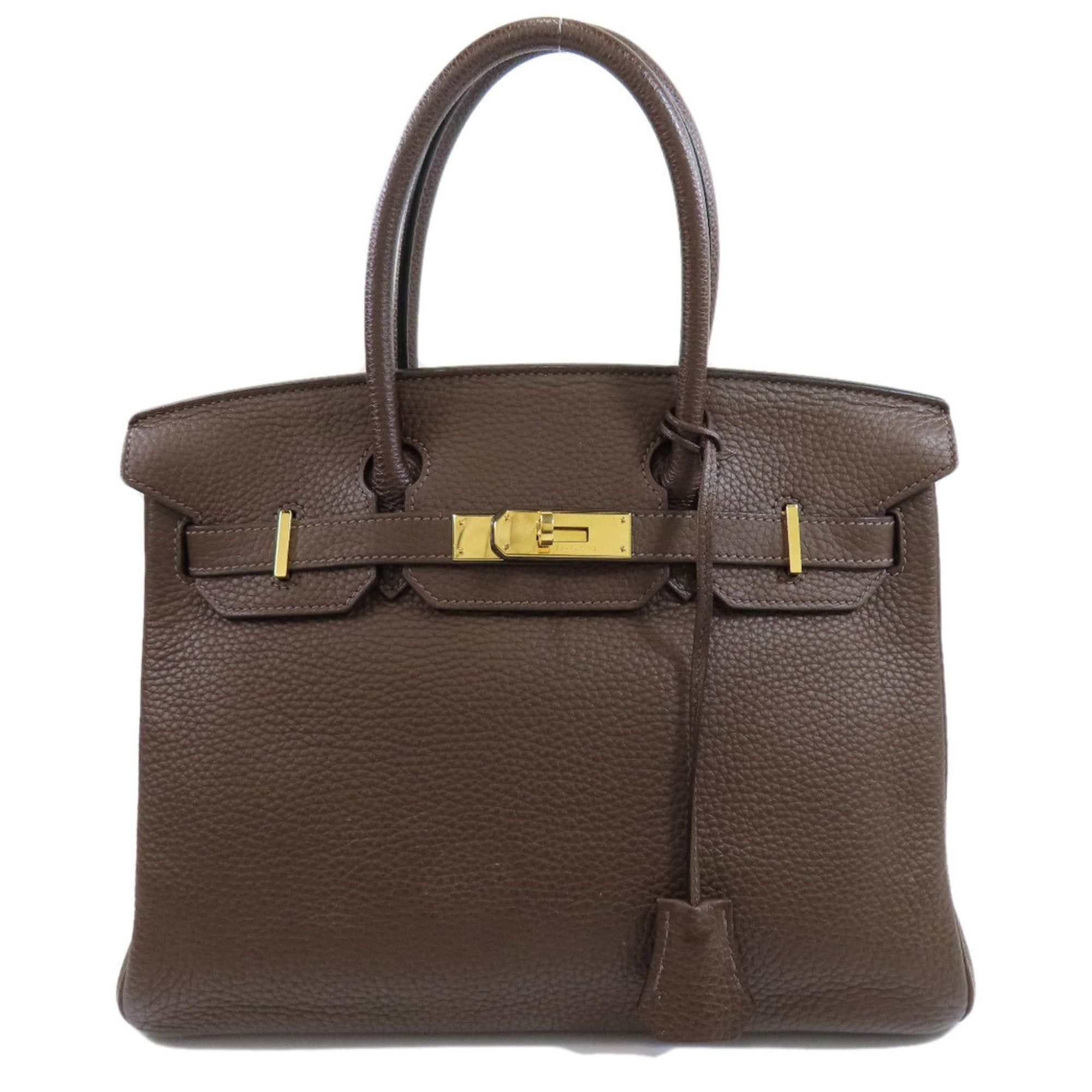 image of Hermes Birkin 30 Dark Brown Handbag Taurillon Ladies Hermes in Black, Women's