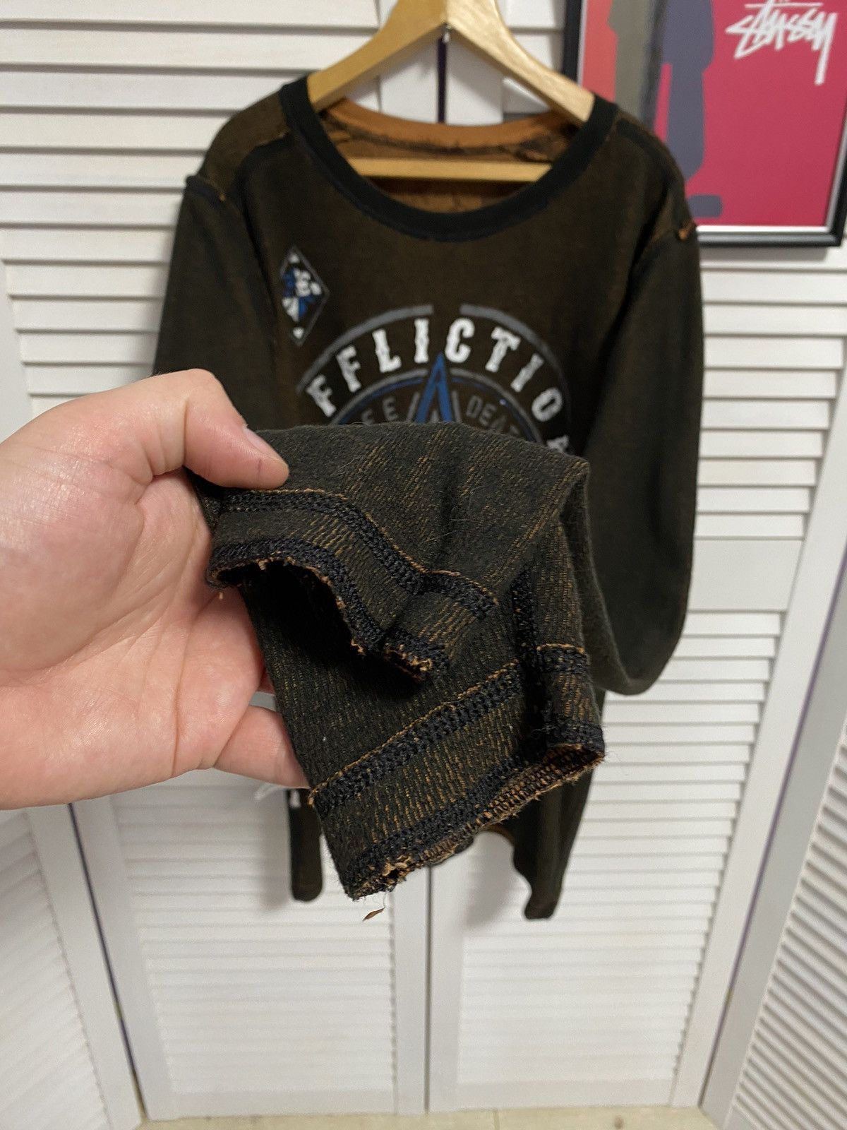 Affliction Shirt Long Sleeve Affliction Reversible Thermal Gothic Size US M / EU 48-50 / 2 - 11 Thumbnail
