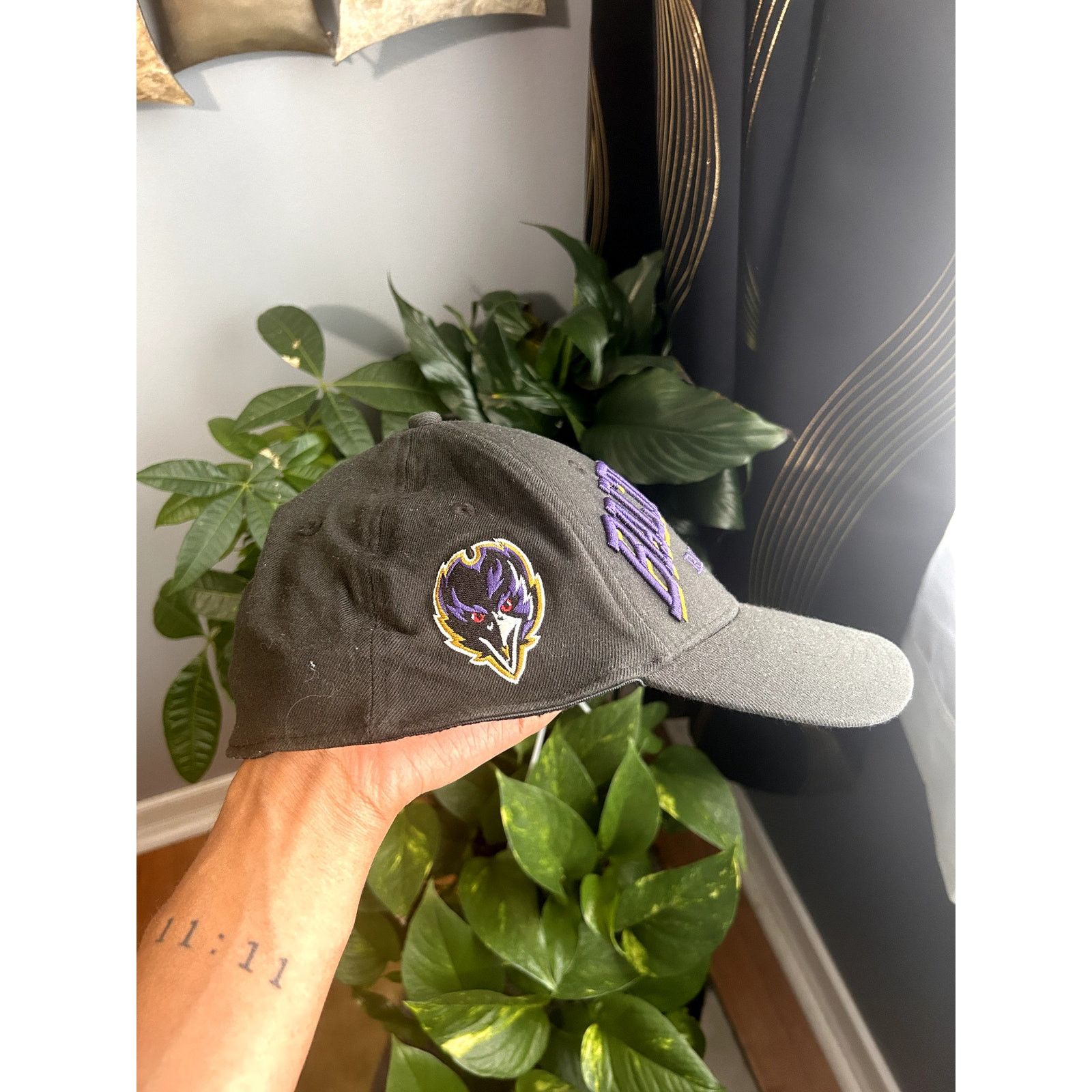 NFL × New Era × Vintage Vintage Y2k New Era 39thirty Baltimore Ravens NFL Hat Size ONE SIZE - 2 Thumbnail