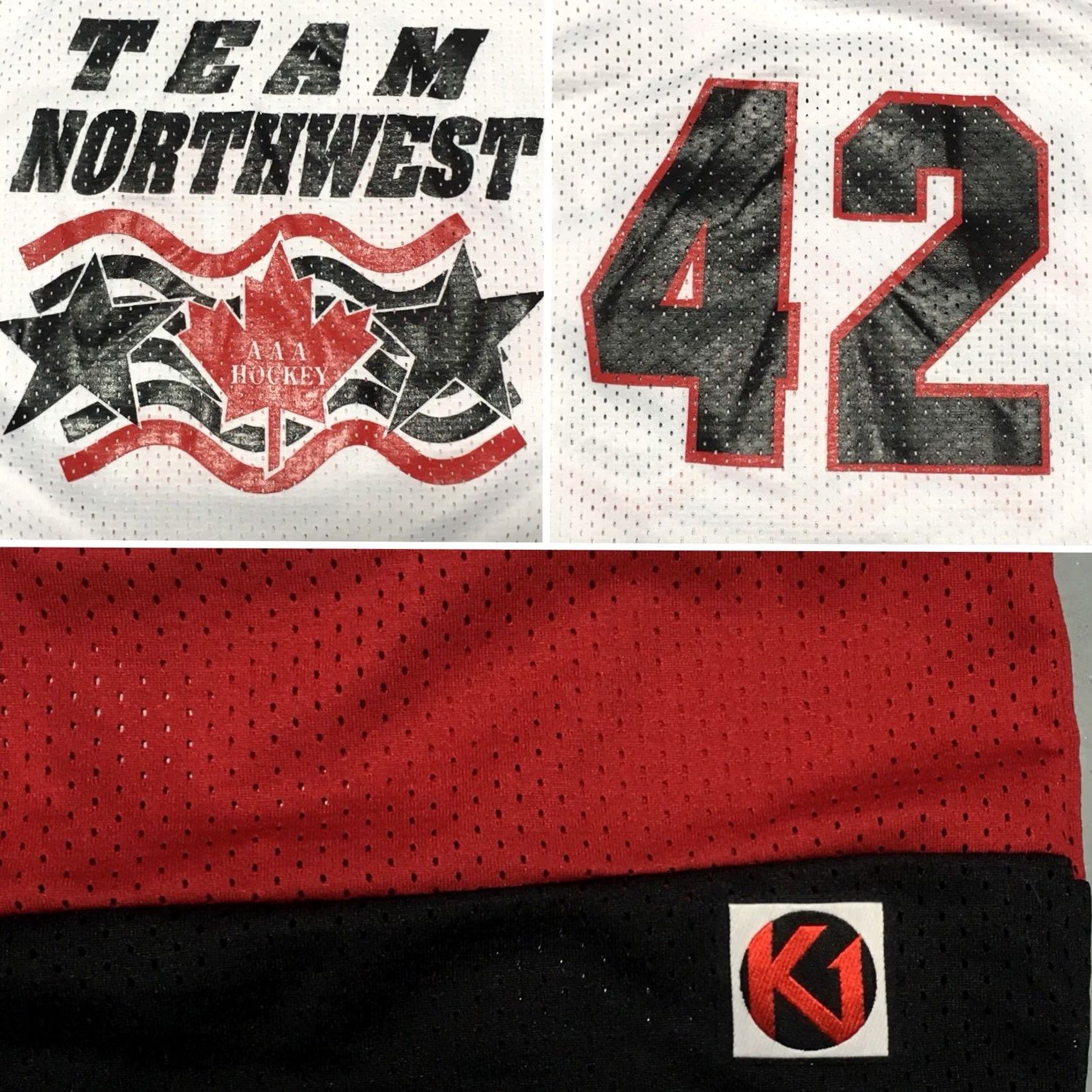 AAA K1 Sportswear Jersey Hockey Team Northwest AAA Made in the USA LG White Mens Regular Jersey Size US L / EU 52-54 / 3 - 2 Thumbnail