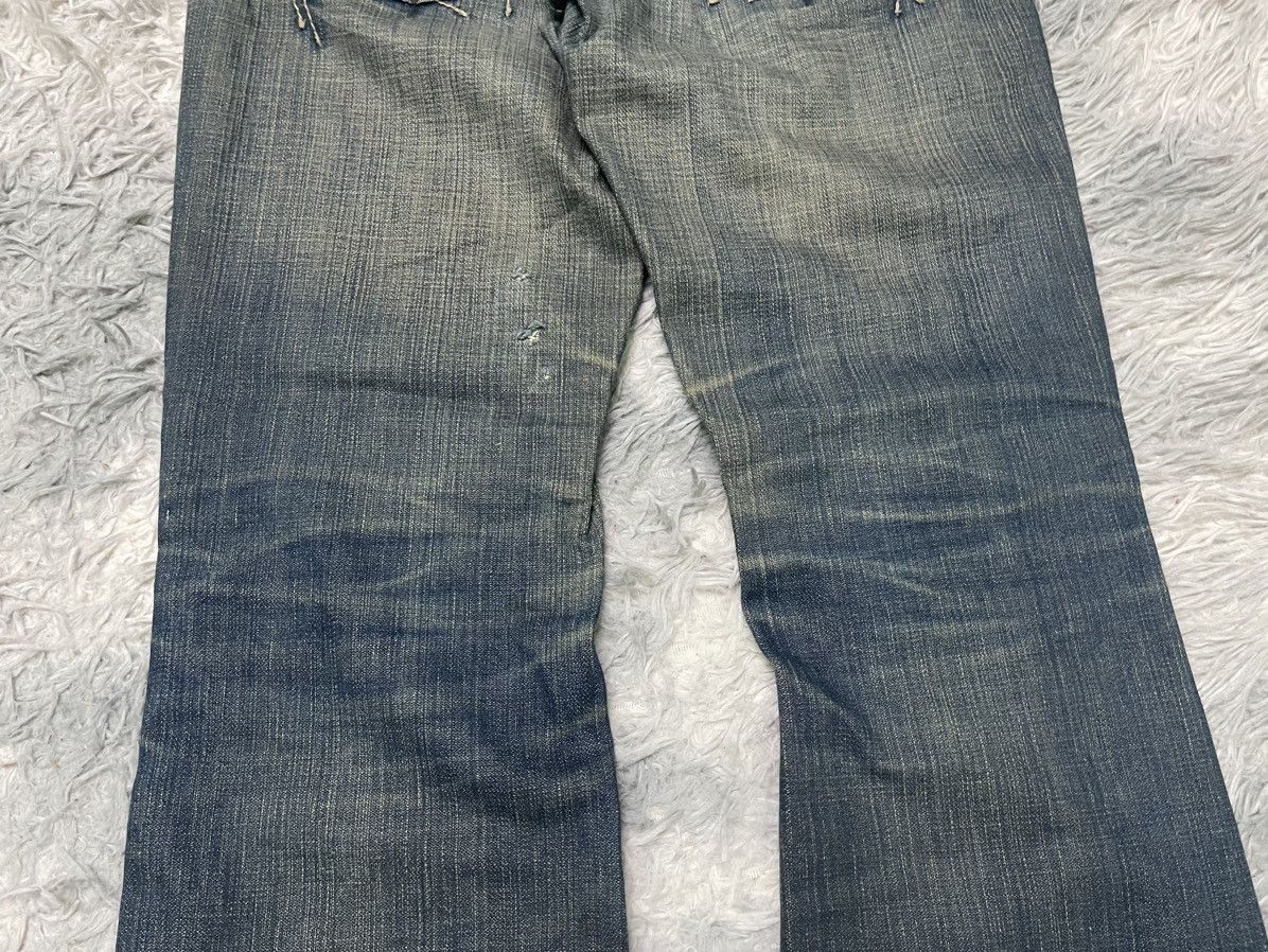20471120 90s YANUK FLARE JEANS DISTRESSED DESIGN Size US 30 / EU 46 - 14 Thumbnail