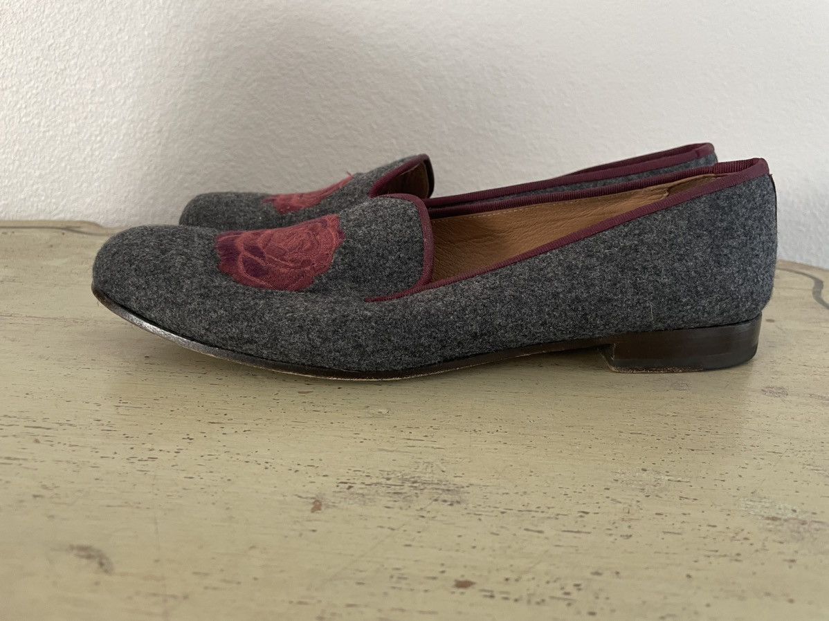 Stubbs & Wootton Wool Flannel Smoking Slippers Size US 10 / IT 40 - 5 Thumbnail