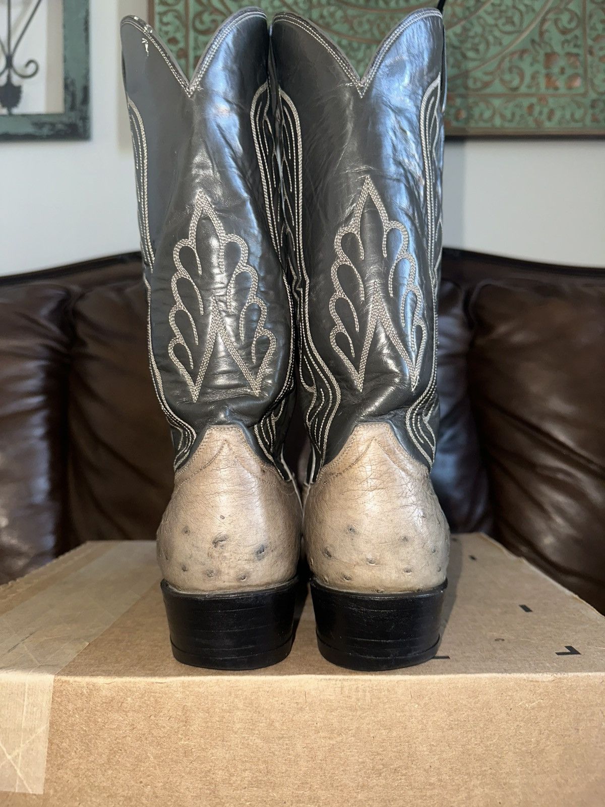 Tony Lama × Vintage Vintage Tony Lama Ostrich Boots Size US 9.5 / EU 42-43 - 5 Thumbnail