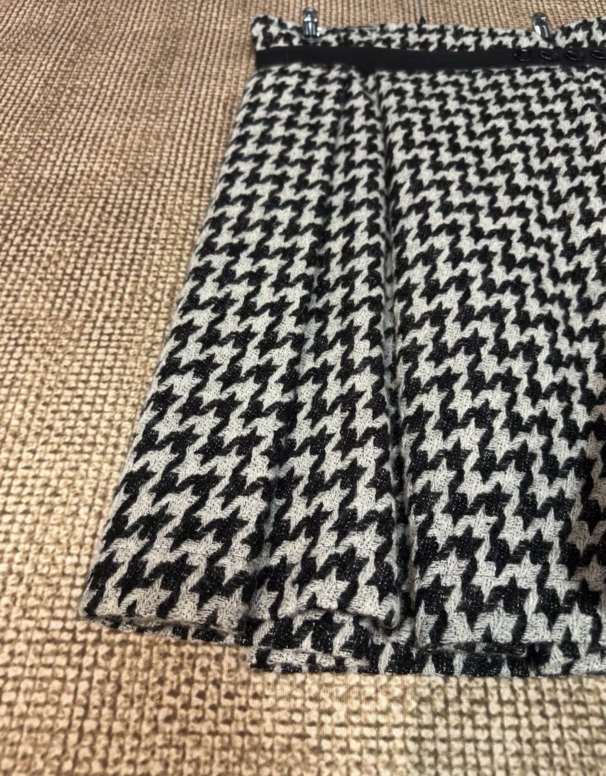 Comme des Garcons Comme des Garçons Houndstooth Wool Blend Pleated Skirt K23 Size 25" / US 0 / IT 36 - 3 Thumbnail