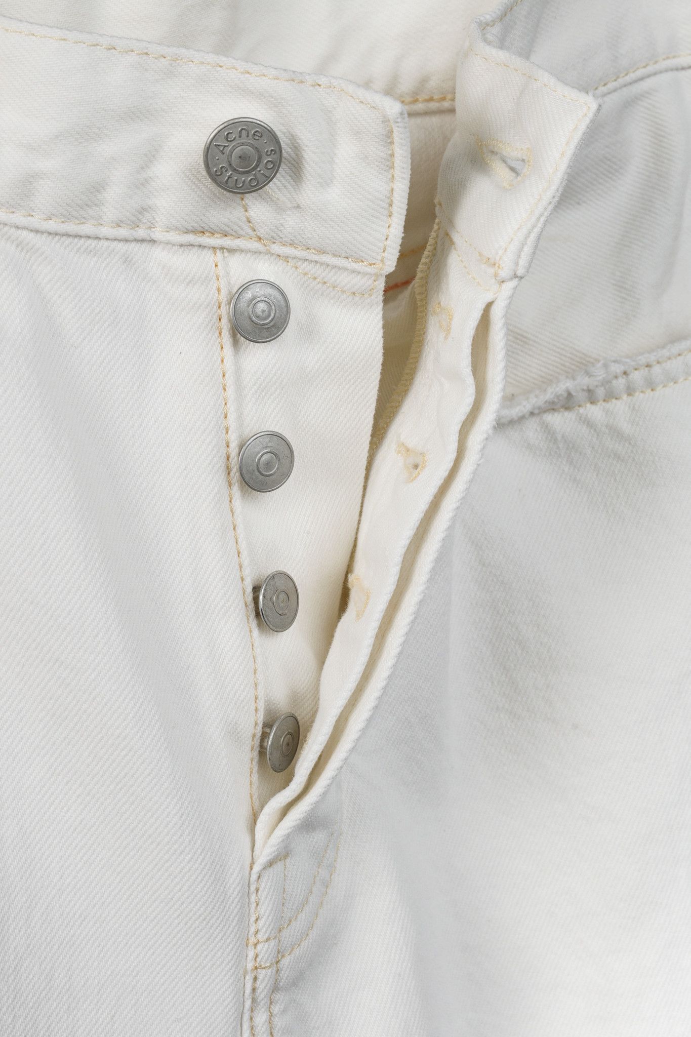 Acne Studios Acne Studios White Distressed High-waisted Jeans Size 28" / US 6 / IT 42 - 10 Thumbnail