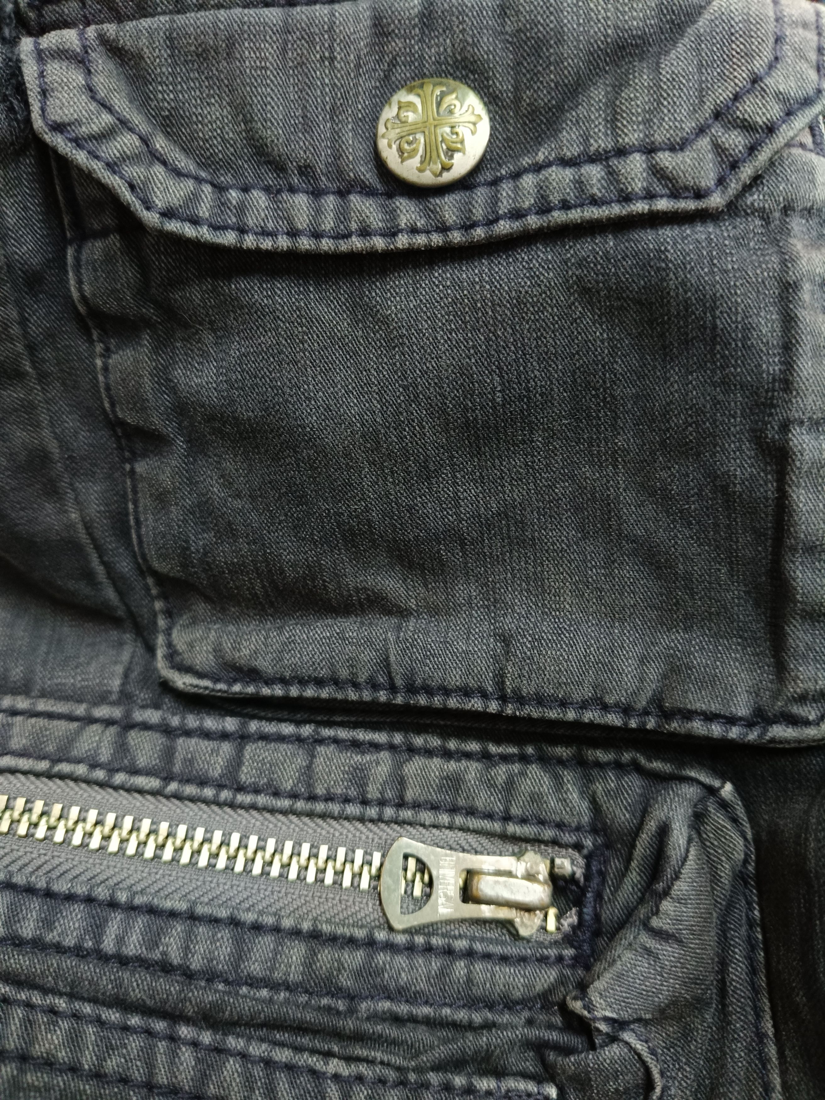 Japanese Brand Surplus 8 pockets faded black slim fit flare cargo pants Size US 32 / EU 48 - 9 Thumbnail