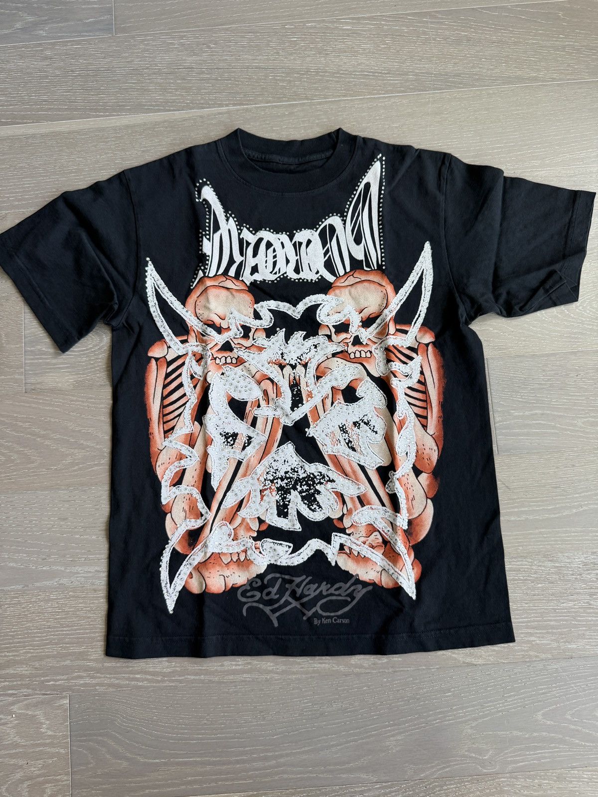 Ken Carson SMALL Ken Carson Ed Hardy Hardcore Tee COMPLEXCON NEW ❤️✅ Size US S / EU 44-46 / 1 - 1 Thumbnail