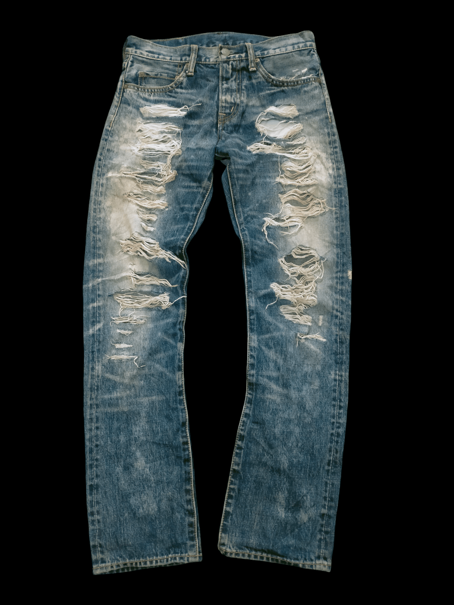 If Six Was Nine × Japanese Brand 🔥Insane🔥Rna Inch Kapital Style Distressed Denim Size US 28 / EU 44 - 2 Thumbnail