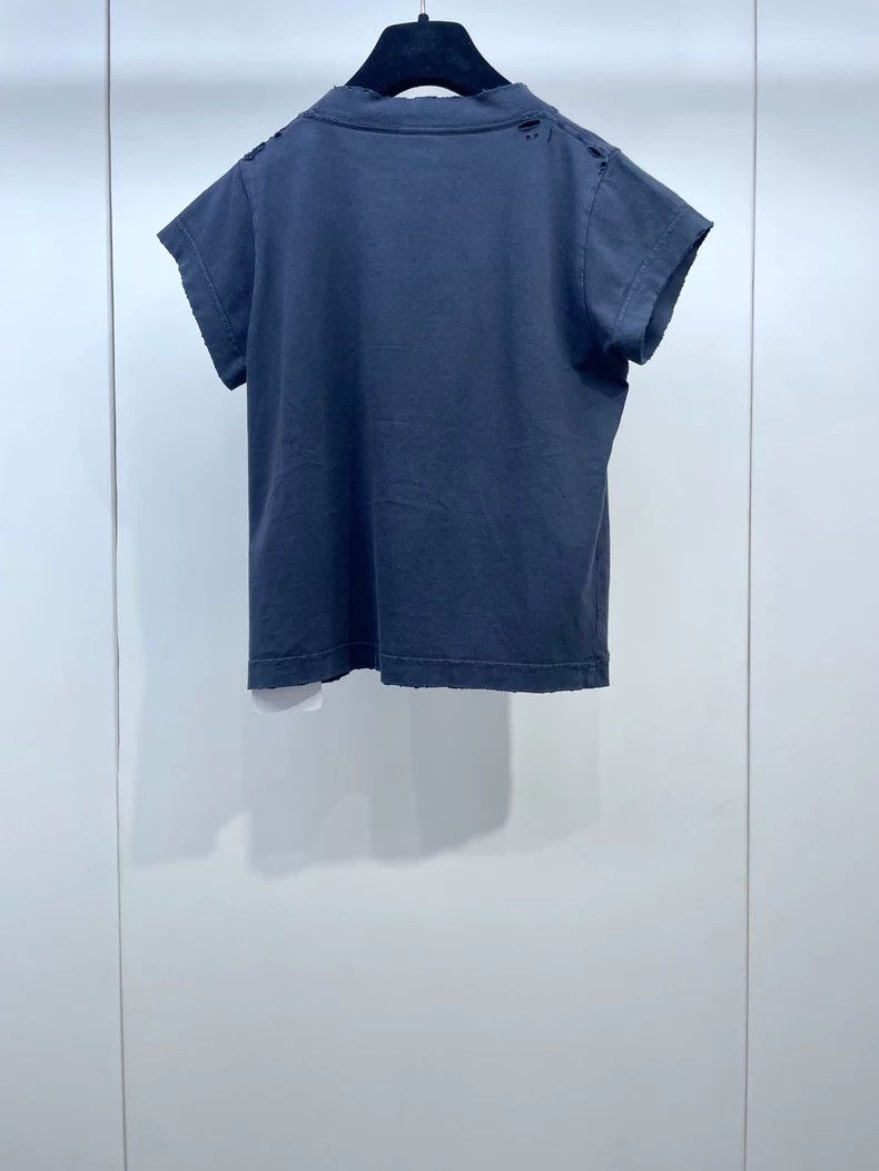 Balenciaga Balenciaga Short sleeves with glitter print on chest Size M / US 6-8 / IT 42-44 - 2 Thumbnail