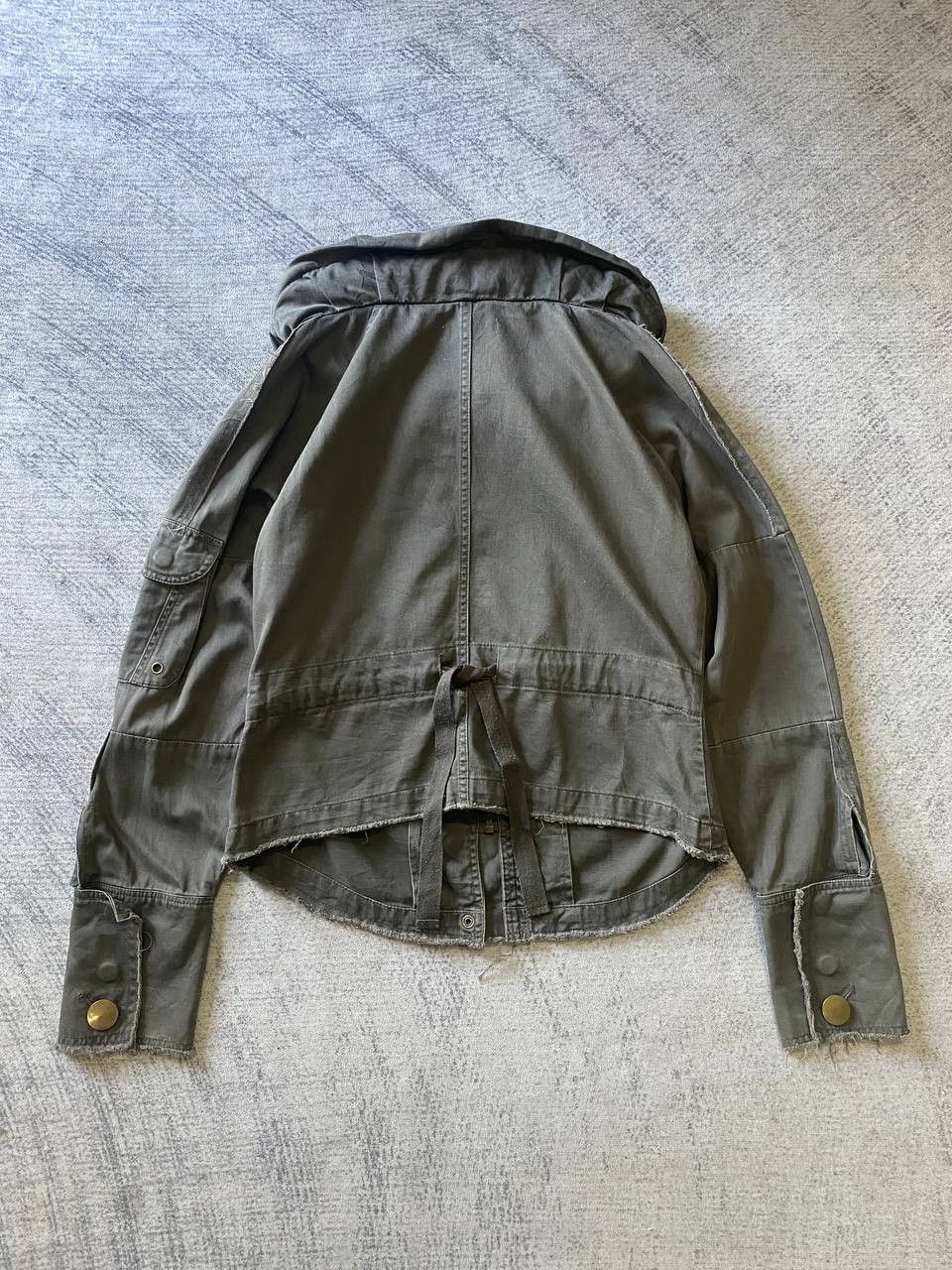 Japanese Brand Bono Style Crop Military Jacket Raw Edge Japanese Aesthetic Size S / US 4 / IT 40 - 7 Thumbnail