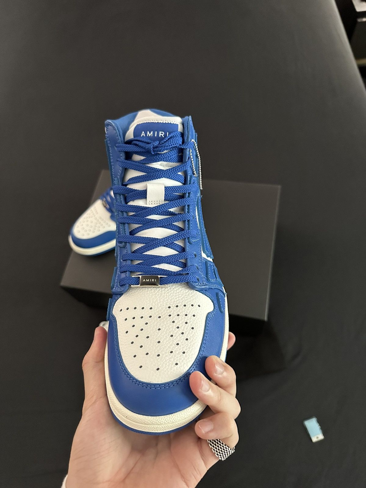 Amiri Amiri Blue Skel Hi Top Sneakers Size US 9 / EU 42 - 7 Thumbnail