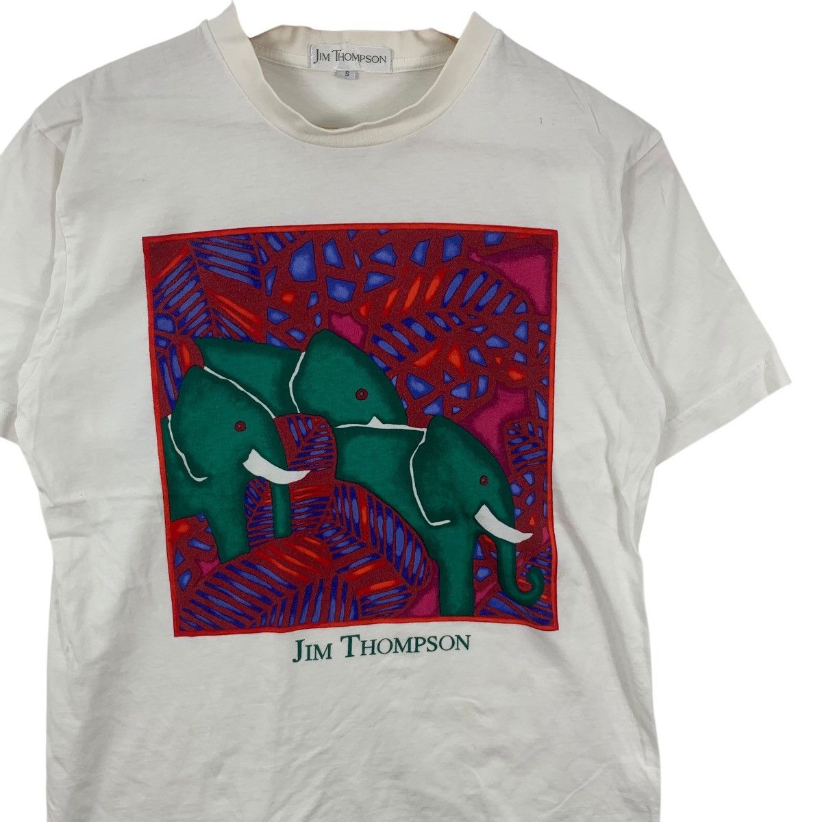 Jim Thompson Vintage JIM THOMPSON ARTWORK Elephant In The Wood Tee Shirt Size S / US 4 / IT 40 - 6 Thumbnail