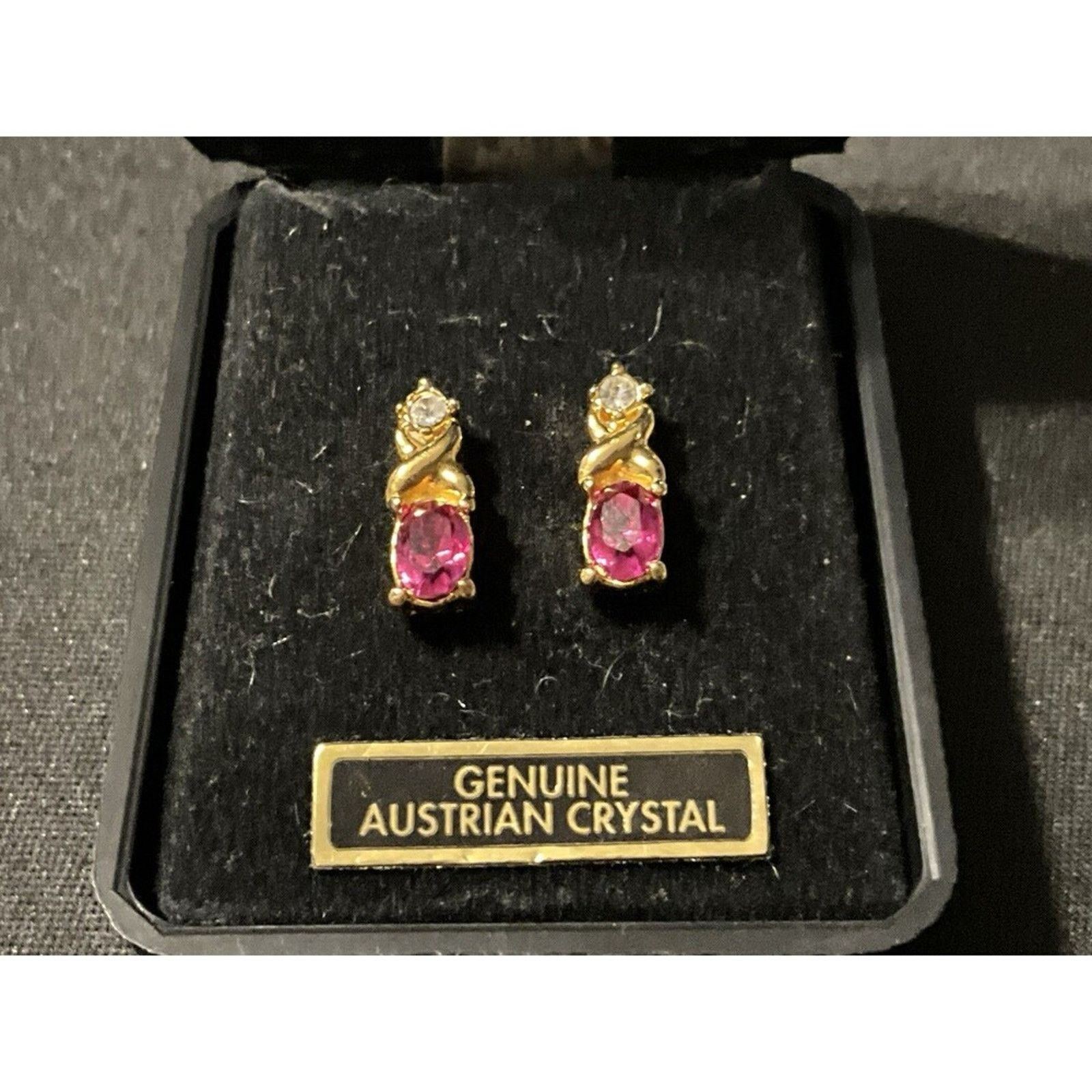 Other Gold Plated Austrian Crystal Post Vintage Earrings Size ONE SIZE - 1 Thumbnail