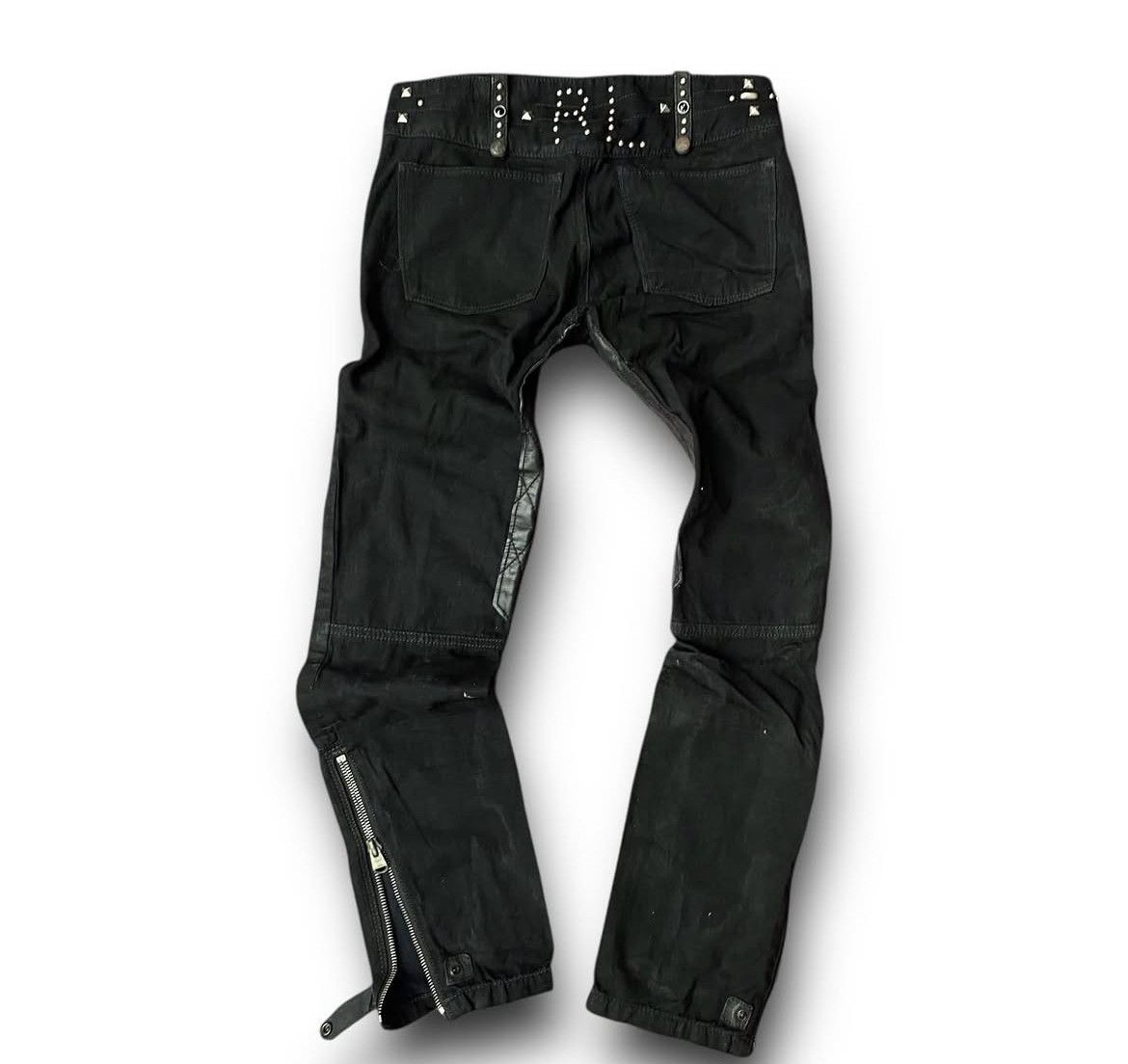 Polo Ralph Lauren 2000s Ralph Lauren Studded Hybrid Leather Biker Lgb Ifsix Size US 30 / EU 46 - 1 Thumbnail