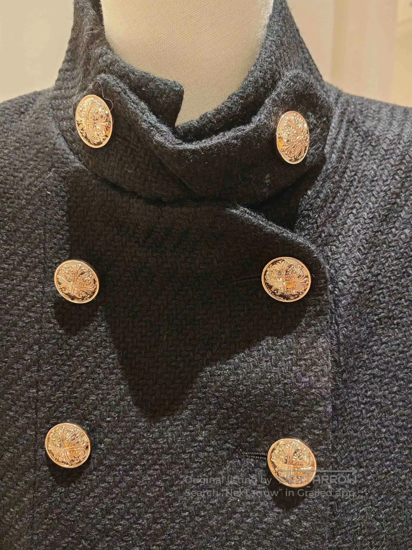 Alexa Chung Alexa by J Black Wool Coat. Size S / US 4 / IT 40 - 3 Thumbnail