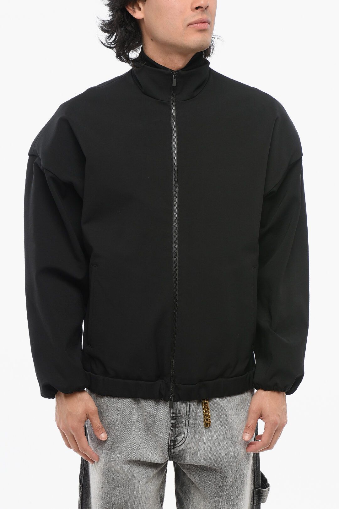 Fear of God og1mm0825 Viscose Blend EternalL Bomber Jacket In Black Size US M / EU 48-50 / 2 - 1 Thumbnail