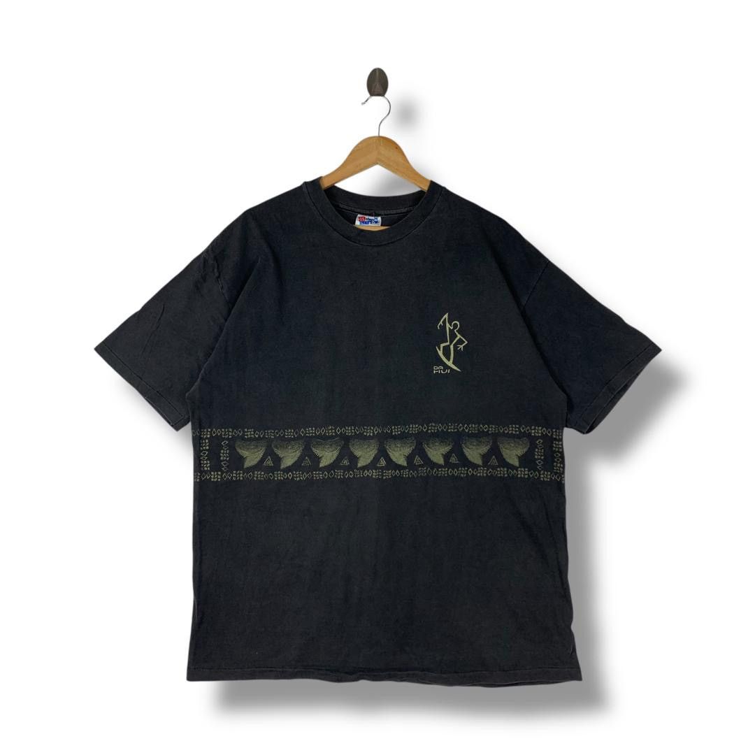 Hanes Vintage 90s DA HUI hawaii big logo Surfing tee Size US XL / EU 56 / 4 - 1 Thumbnail