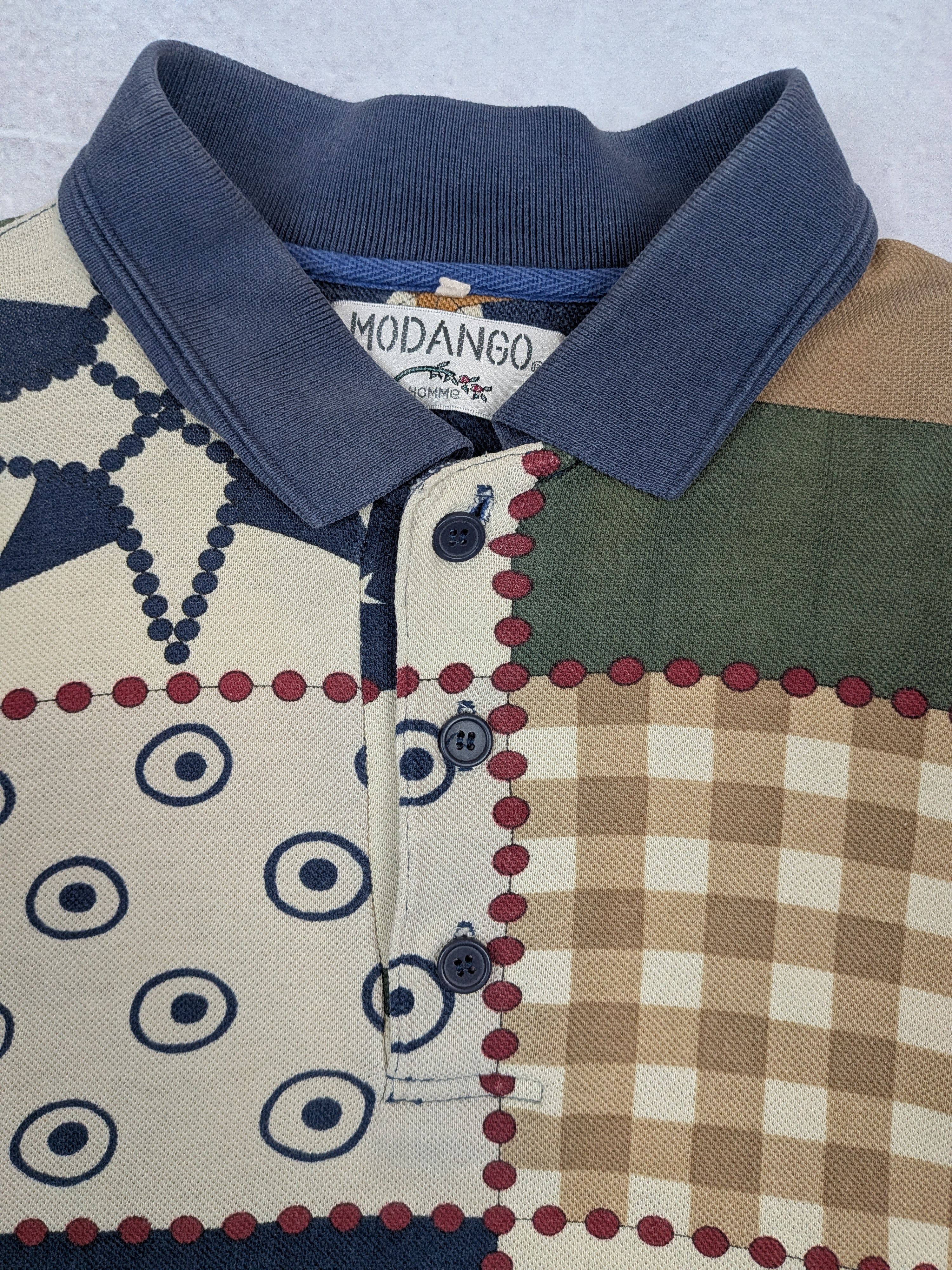 Other Modango Homme Vintage 90s All Over Print Polo Shirt Size L Size US L / EU 52-54 / 3 - 4 Thumbnail