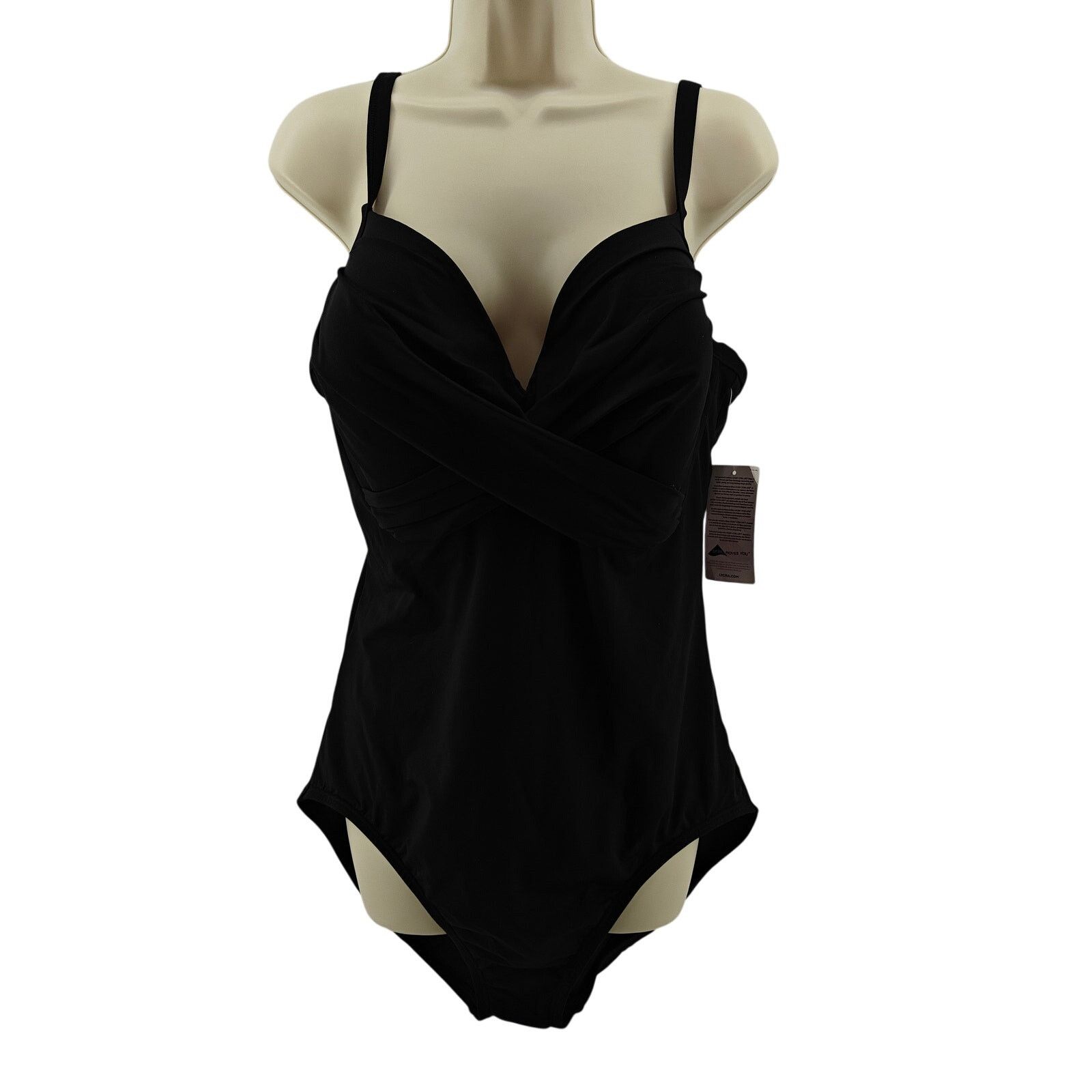 Lands' End Lands End Long Torso Black Sculpting Control Draped One Pc Size ONE SIZE - 1 Thumbnail