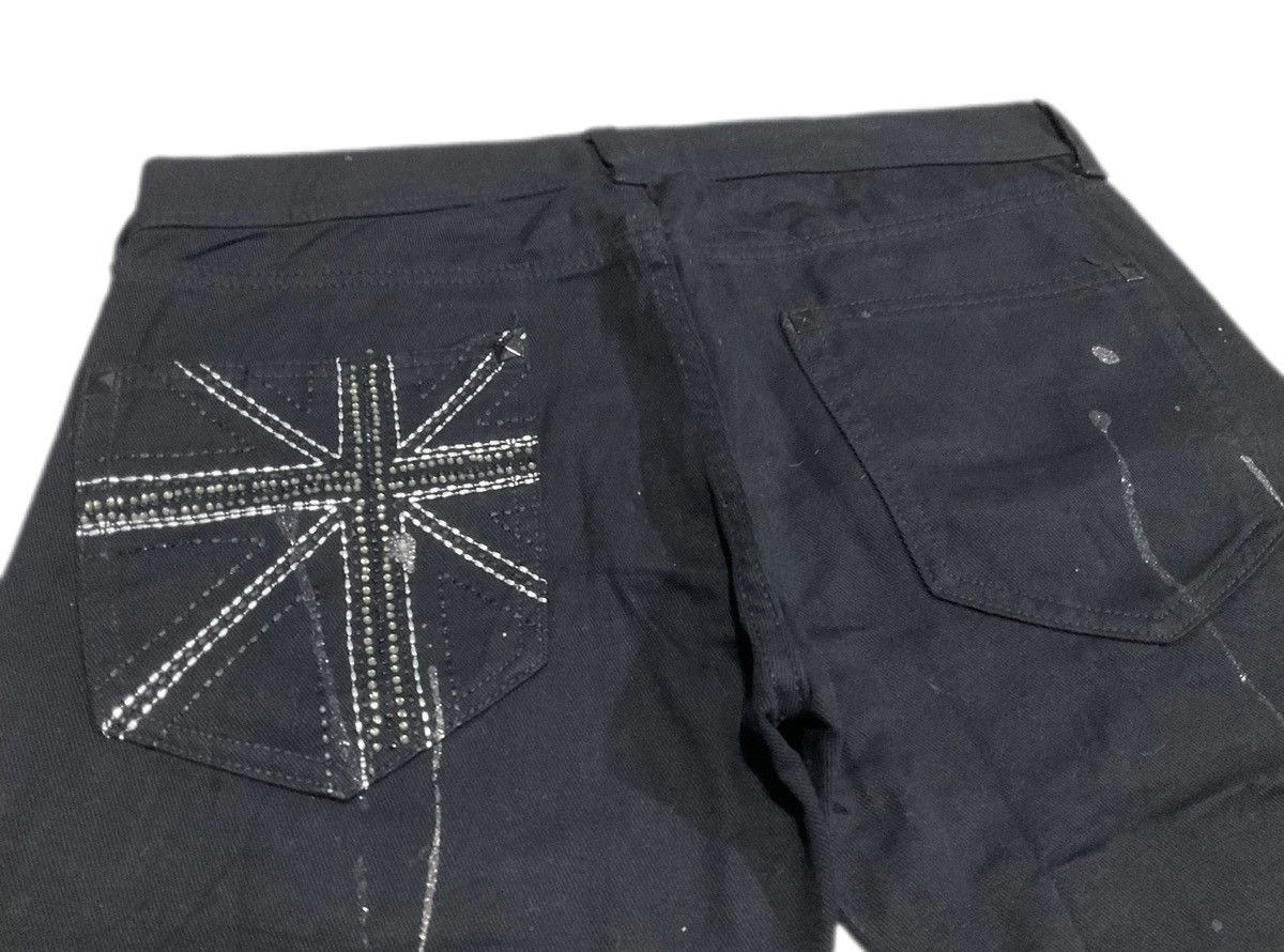 Hysteric Glamour × If Six Was Nine × Japanese Brand 🔥Sick Y2K Sorridere Glitter Splash Flared Black Denim Size US 34 / EU 50 - 3 Thumbnail