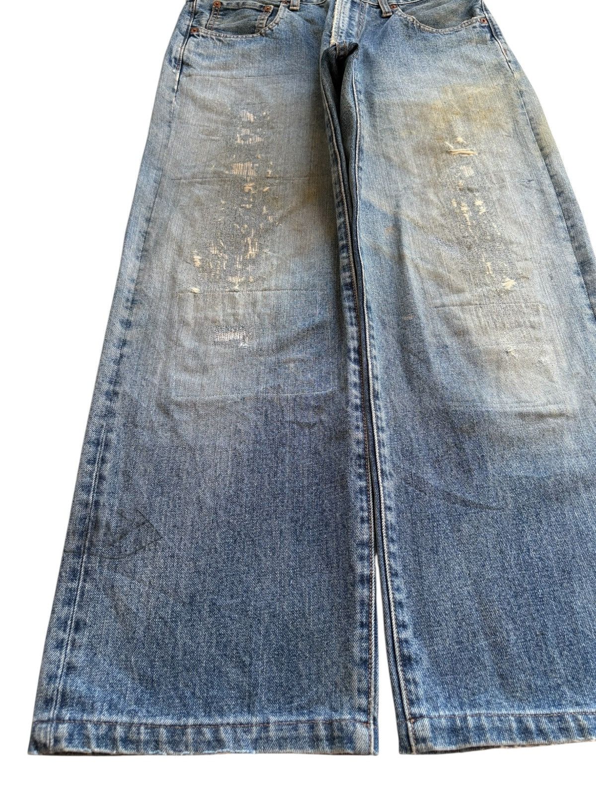Levi's × Levi's Vintage Clothing Vintage Japanese Brand Mud Wash Distress Rip Baggy Jean Size US 34 / EU 50 - 6 Thumbnail