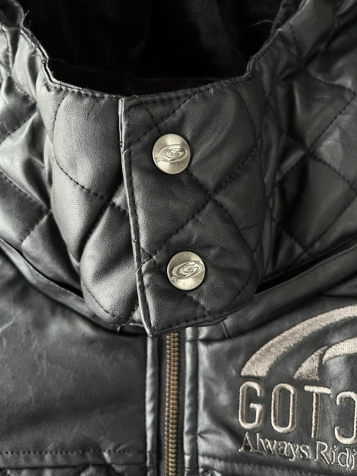 KMRii Japanese GOTCHA Faux Leather Quilted Jacket Punk style Size US S / EU 44-46 / 1 - 10 Thumbnail