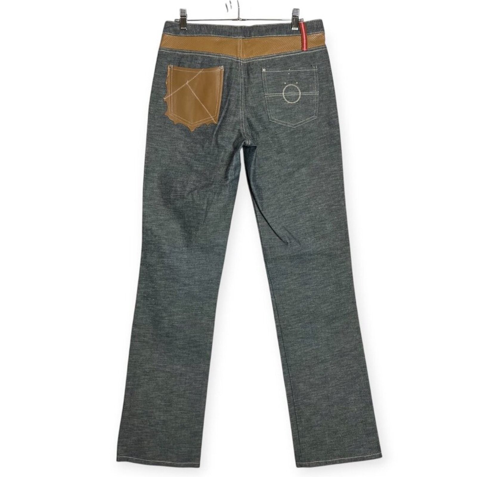 Other Koperhaus Gray Leather Detail Jeans Size 29 Straight Denim Size 29" - 1 Thumbnail
