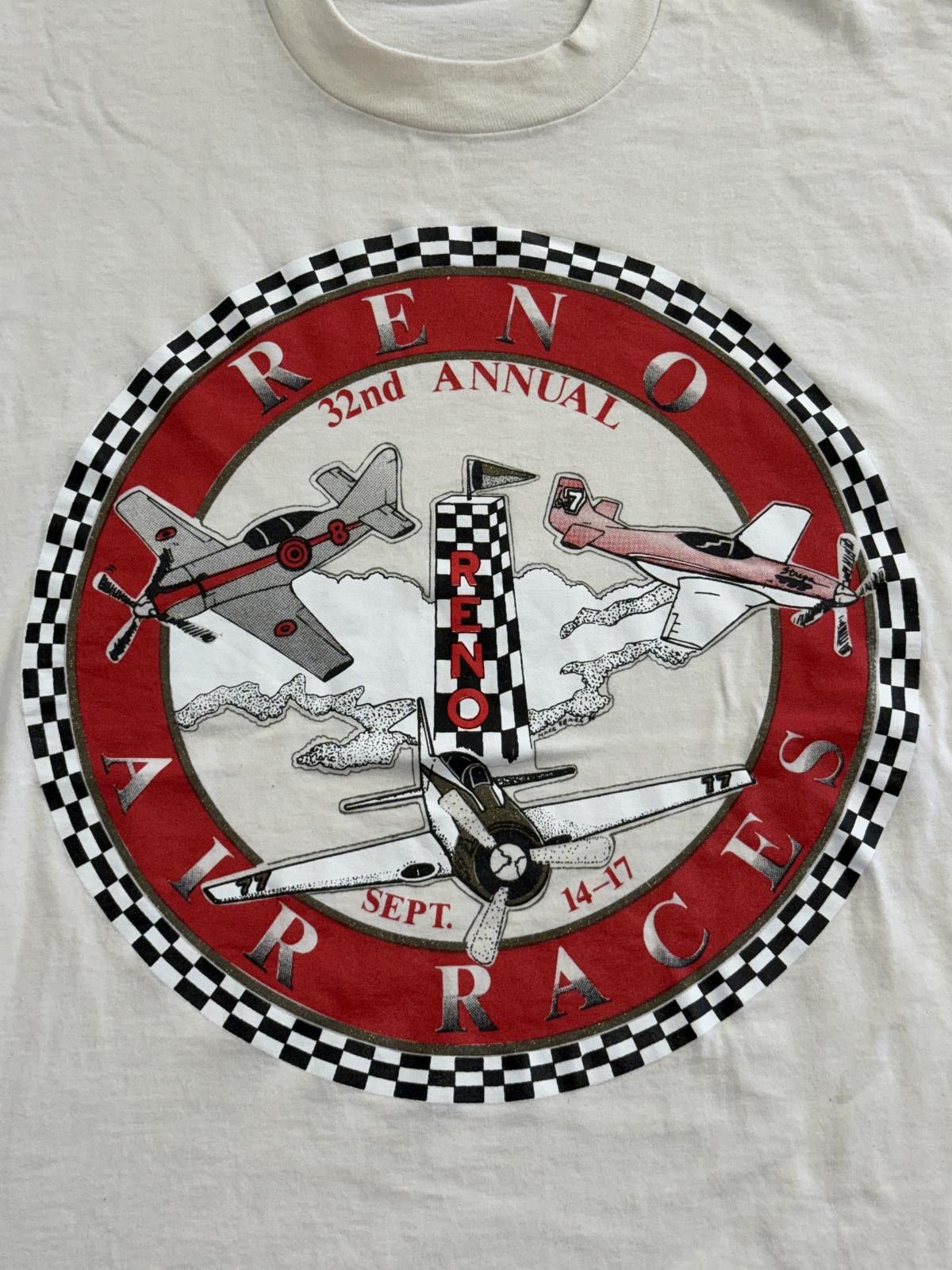 Designer Vintage Reno Nevada T-shirt Reno Air Races 32nd Annual 1995 Size US M / EU 48-50 / 2 - 2 Thumbnail