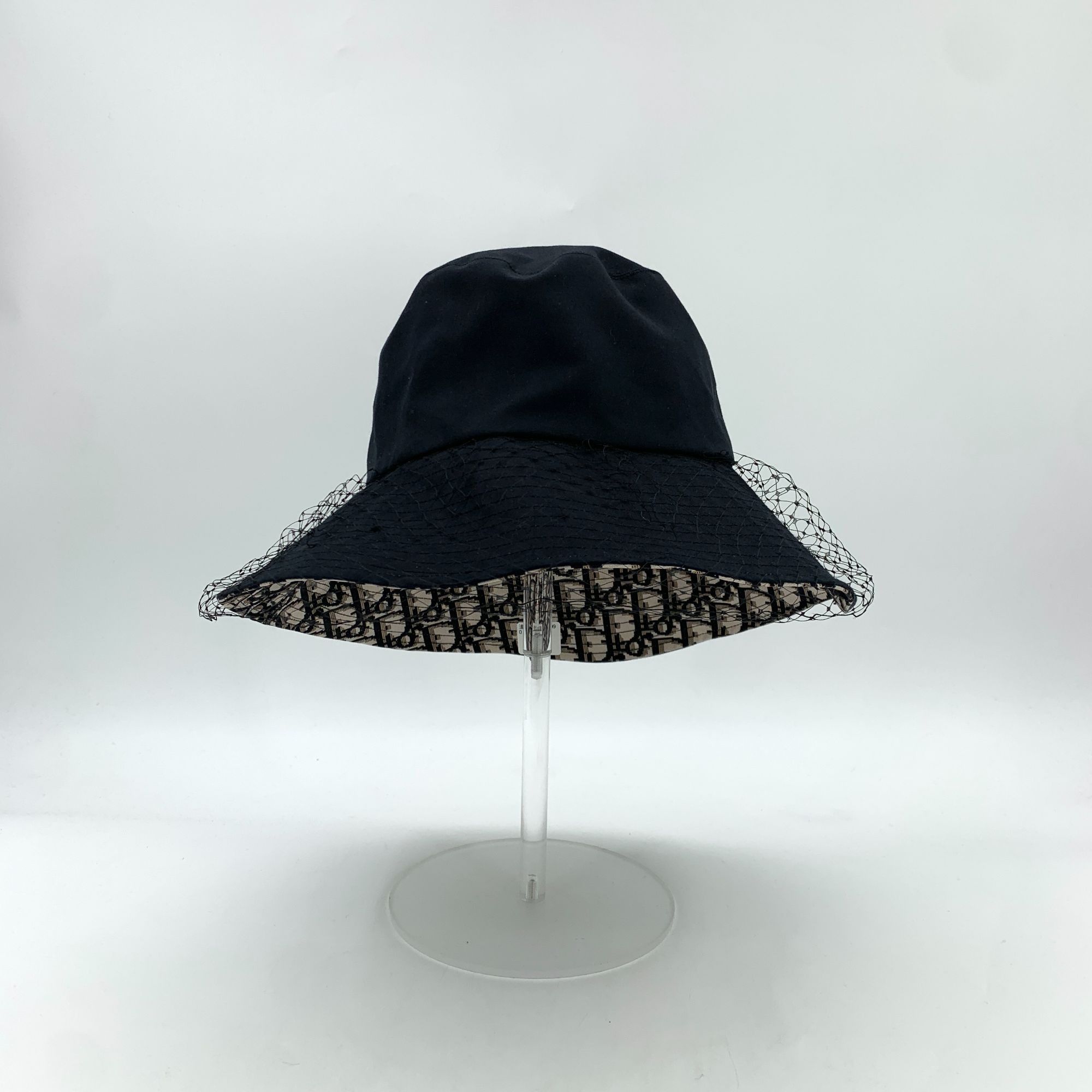 Dior Christian Dior Black & Jacquard Cotton Mesh Fisherman Hat Si Size ONE SIZE - 7 Thumbnail