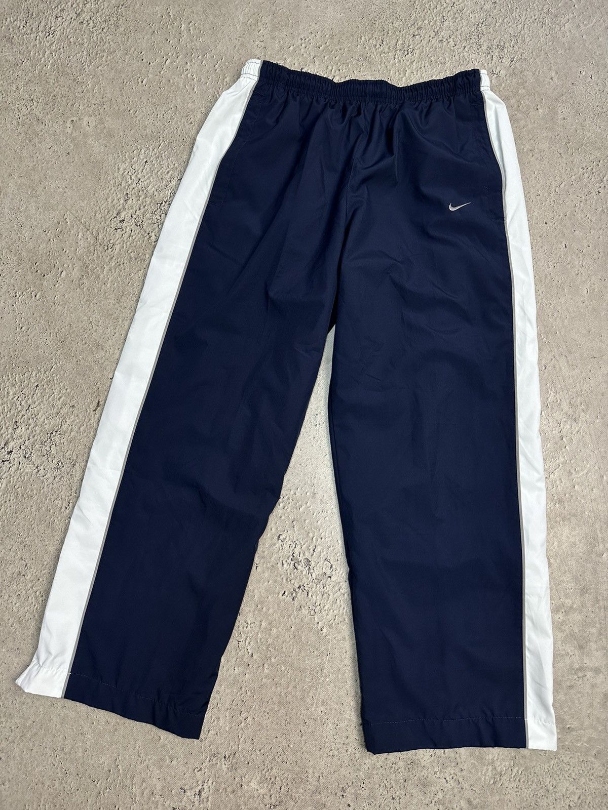 Nike × Vintage Vintage Nike Pants Nylon Y2K Drill Navy Blue Size US 33 - 3 Thumbnail