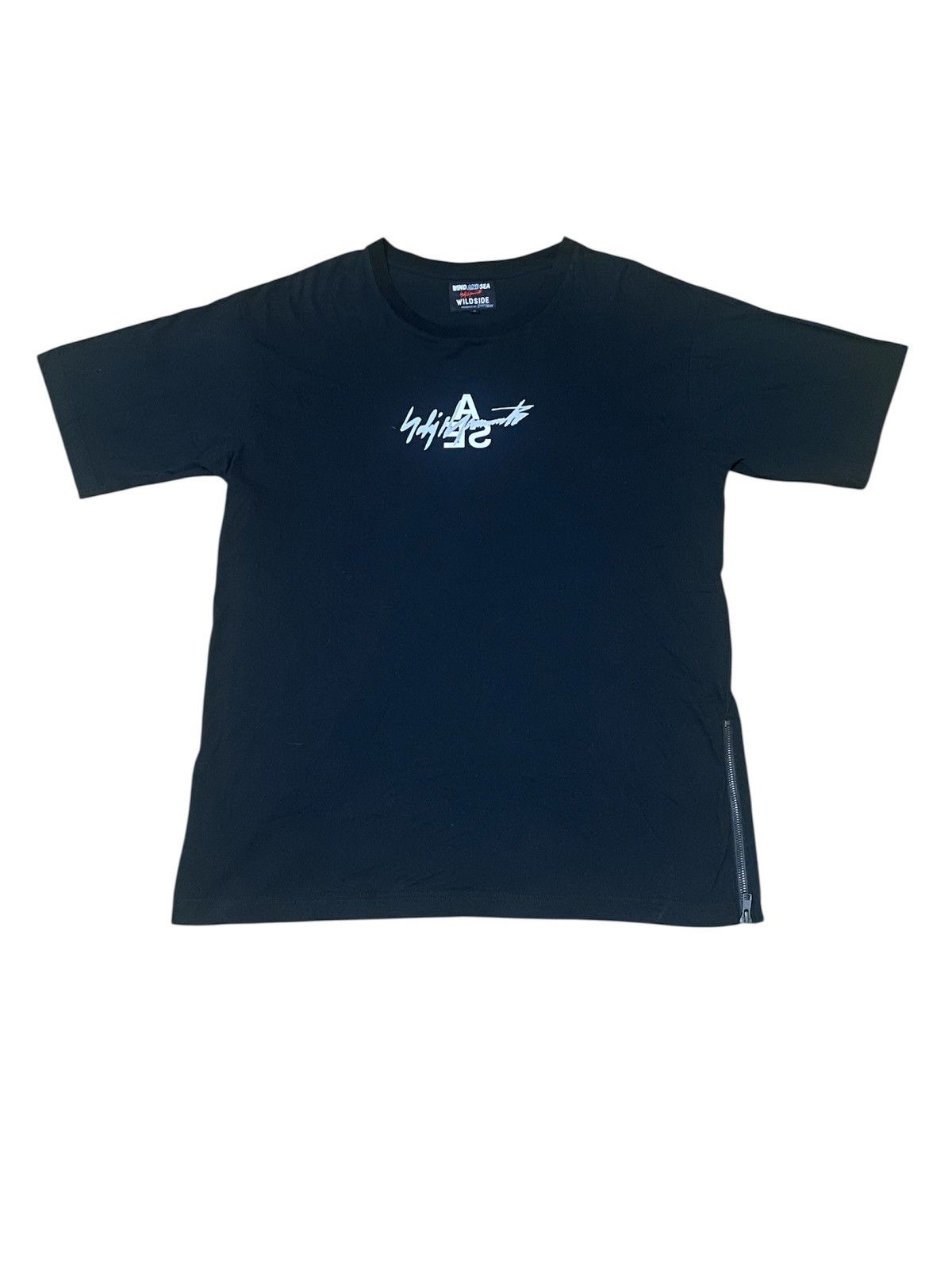 Yohji Yamamoto Yohji Yamamoto Signature Wind And Sea Side Zipper T Shirt Size US M / EU 48-50 / 2 - 1 Thumbnail