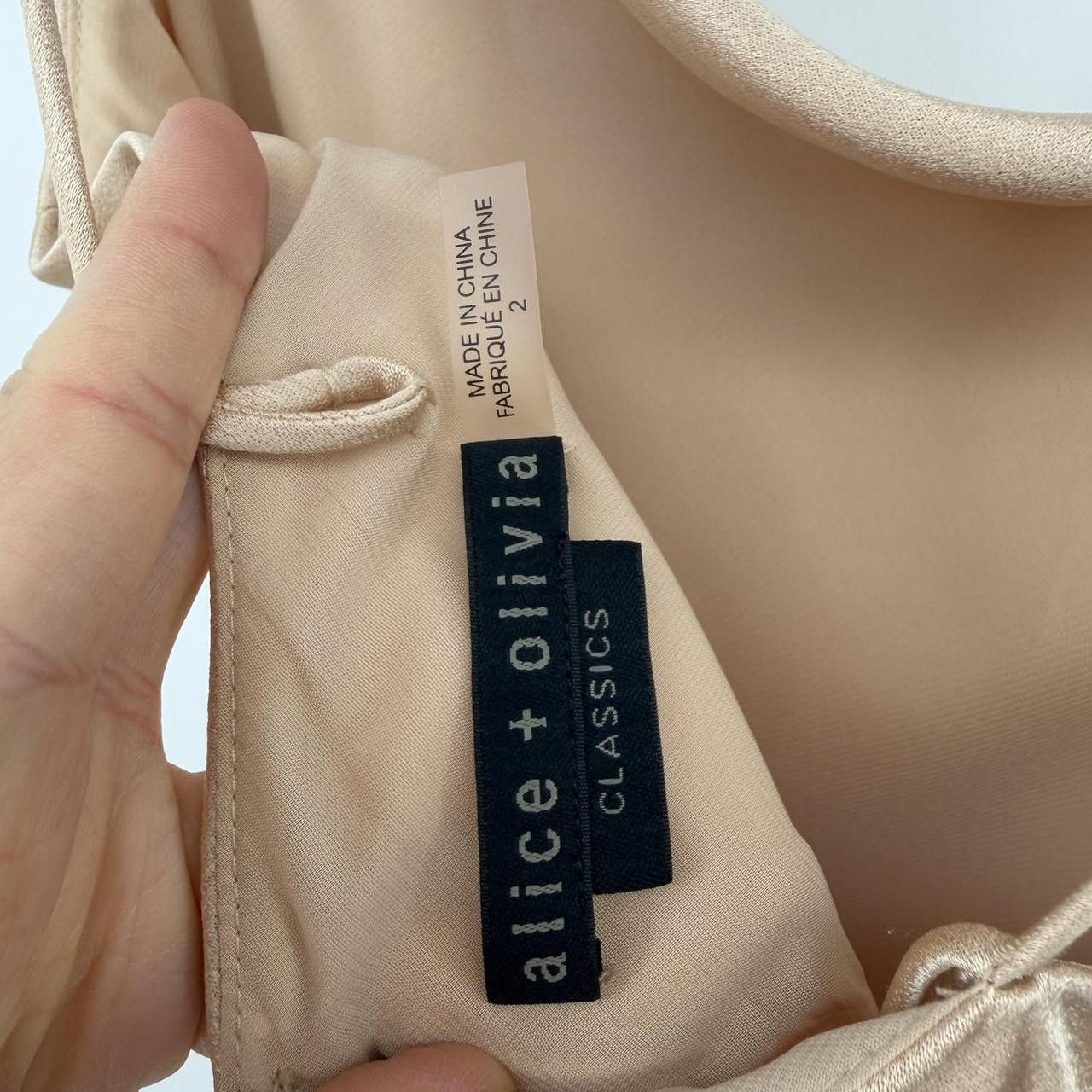 Alice + Olivia $295 Alice + Olivia Women's Pink Satin Cowl Neck Harmony Size XS / US 0-2 / IT 36-38 - 4 Thumbnail