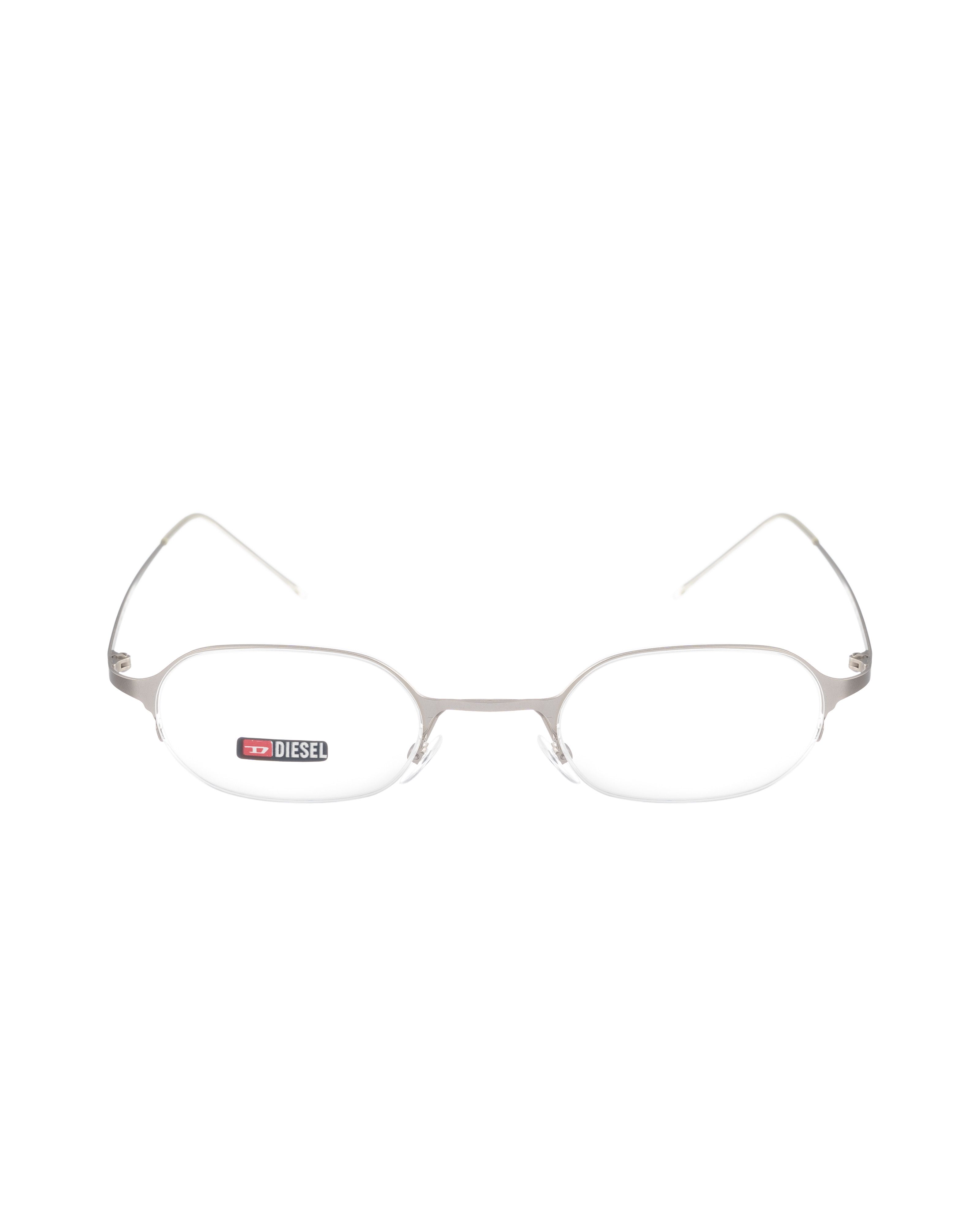 Diesel Diesel 90s Half Rim Oval Light Silver Glasses Size ONE SIZE - 1 Thumbnail