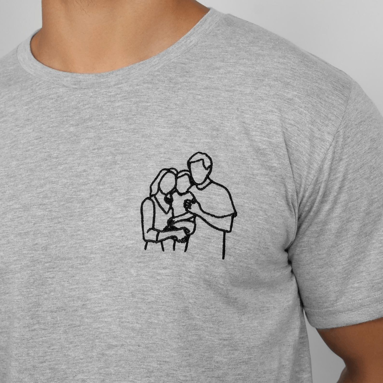 Other Custom Embroidered Portrait T-Shirt Size US M / EU 48-50 / 2 - 3 Thumbnail