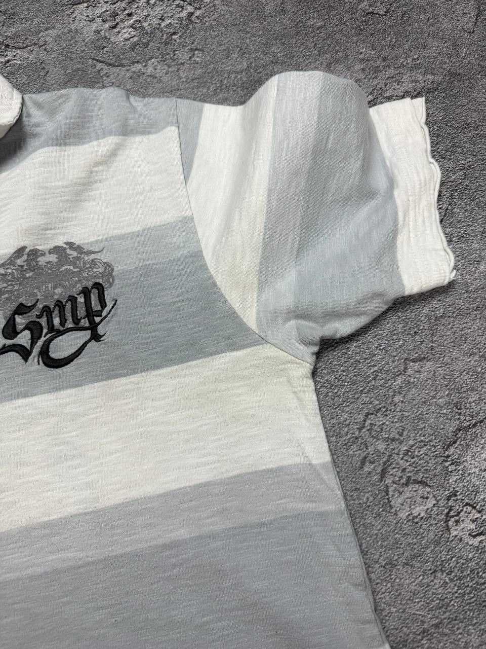 Beauty Beast Y2K Stripe Letters Print Polo 2000s Style Streetwear Size US L / EU 52-54 / 3 - 9 Thumbnail