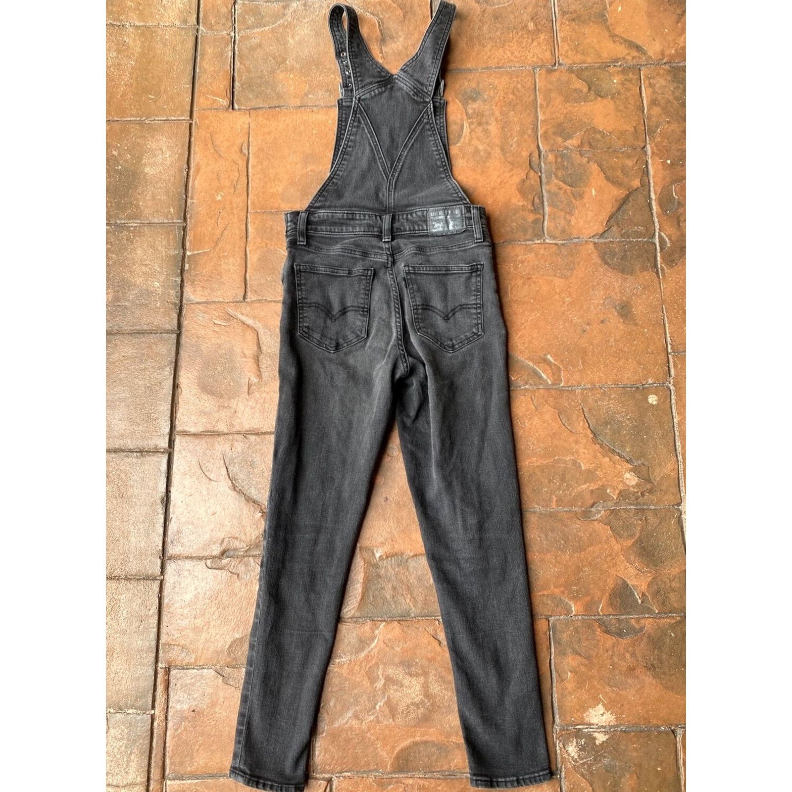 Levi's Levi's Denim Jean Overalls Slim 26 Gray Zipper Womens Size 26 90s Festival Rock Skinny Pockets Vintage: No Size 26" / US 2 / IT 38 - 3 Thumbnail