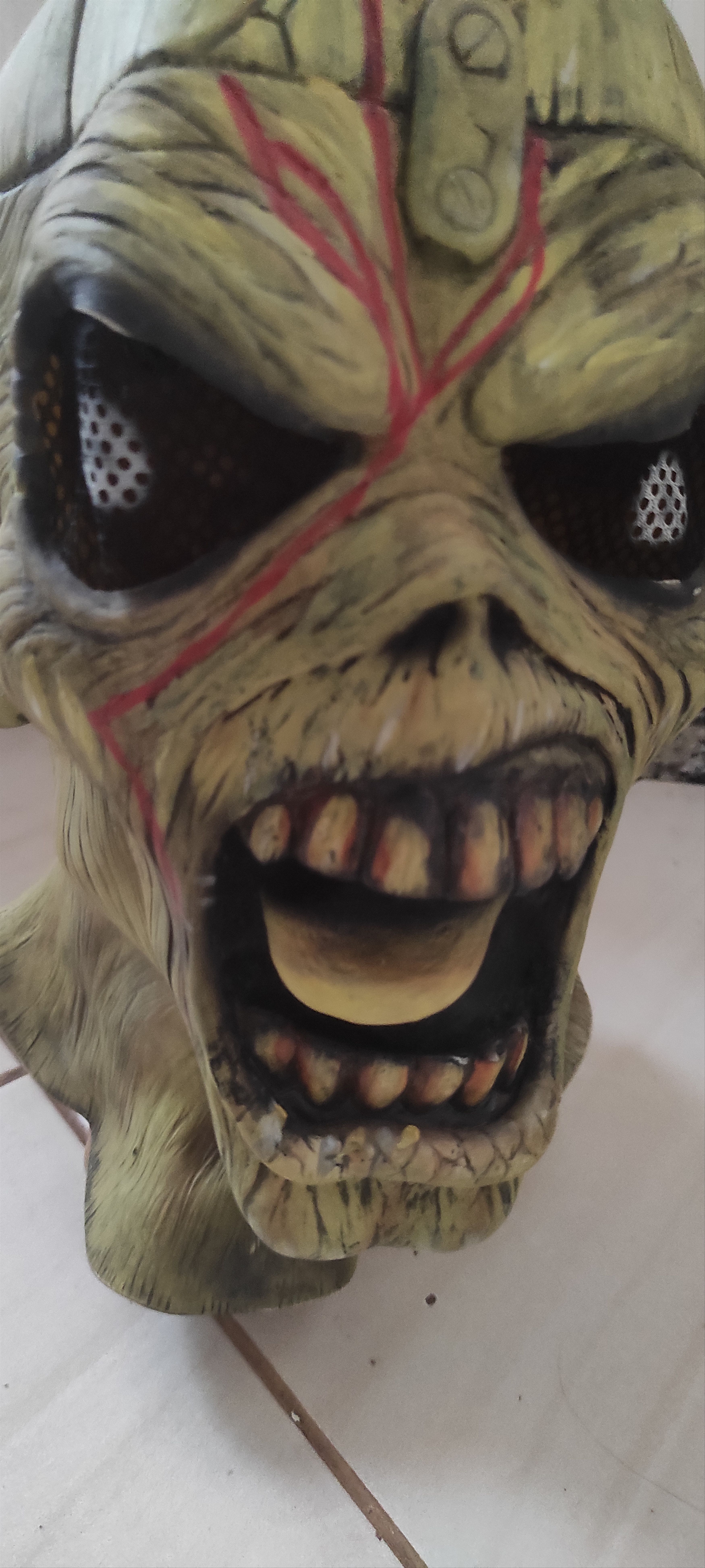Iron Maiden Iron Maiden Eddie “Piece of Mind” Costume Rubber Latex Mask Size ONE SIZE - 12 Thumbnail