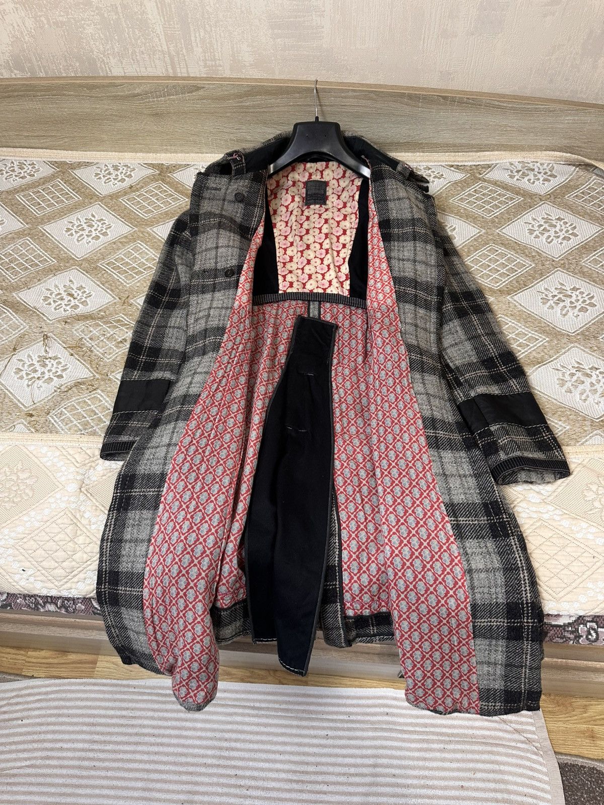 Marithe + Francois Girbaud 🔥 Marithe Francois Girbaud Wool Coat Jacket Check Pattern Size M / US 6-8 / IT 42-44 - 9 Thumbnail