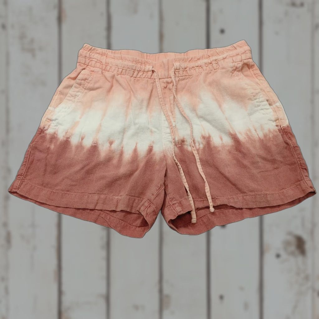 Old Navy Old Navy Shorts Women’s Size S Peach Tie Dye Linen Elastic Waist Casual Cute Bohemian Colorful Size 28" / US 6 / IT 42 - 1 Thumbnail