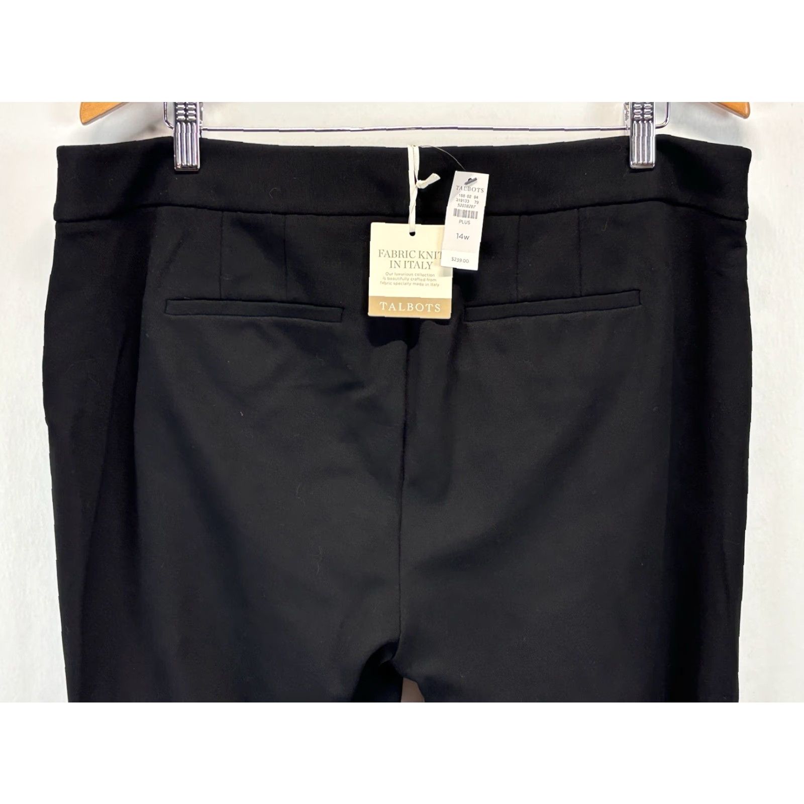 Talbots Talbots Dress Pants Pants 14W Plus Black Women’s Career Business Knit Rayon Flat Front Solid Solid Pattern Zip - Mens? Size 36" / US 14 / IT 50 - 4 Thumbnail