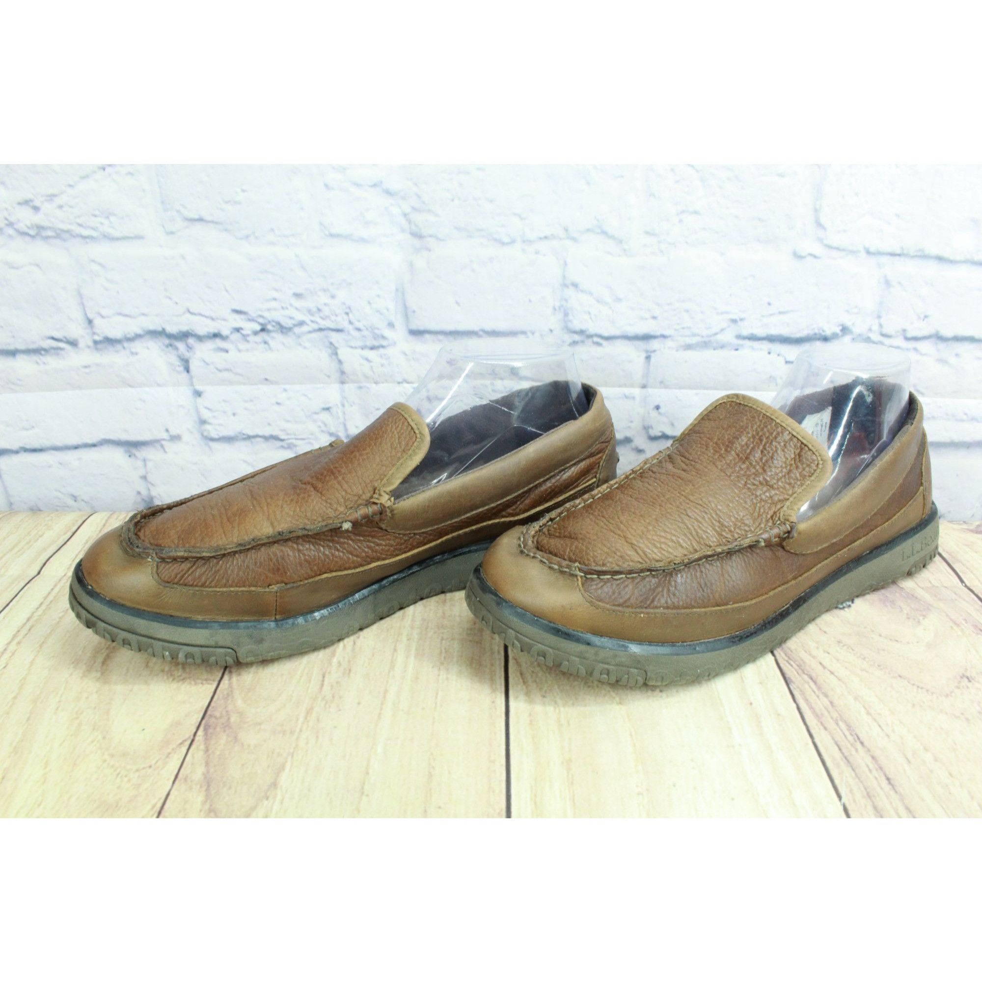 L.L. Bean LL Bean Men’s Brown Shearling Moccasin Slippers Size 10 Size US 10 / EU 43 - 3 Thumbnail