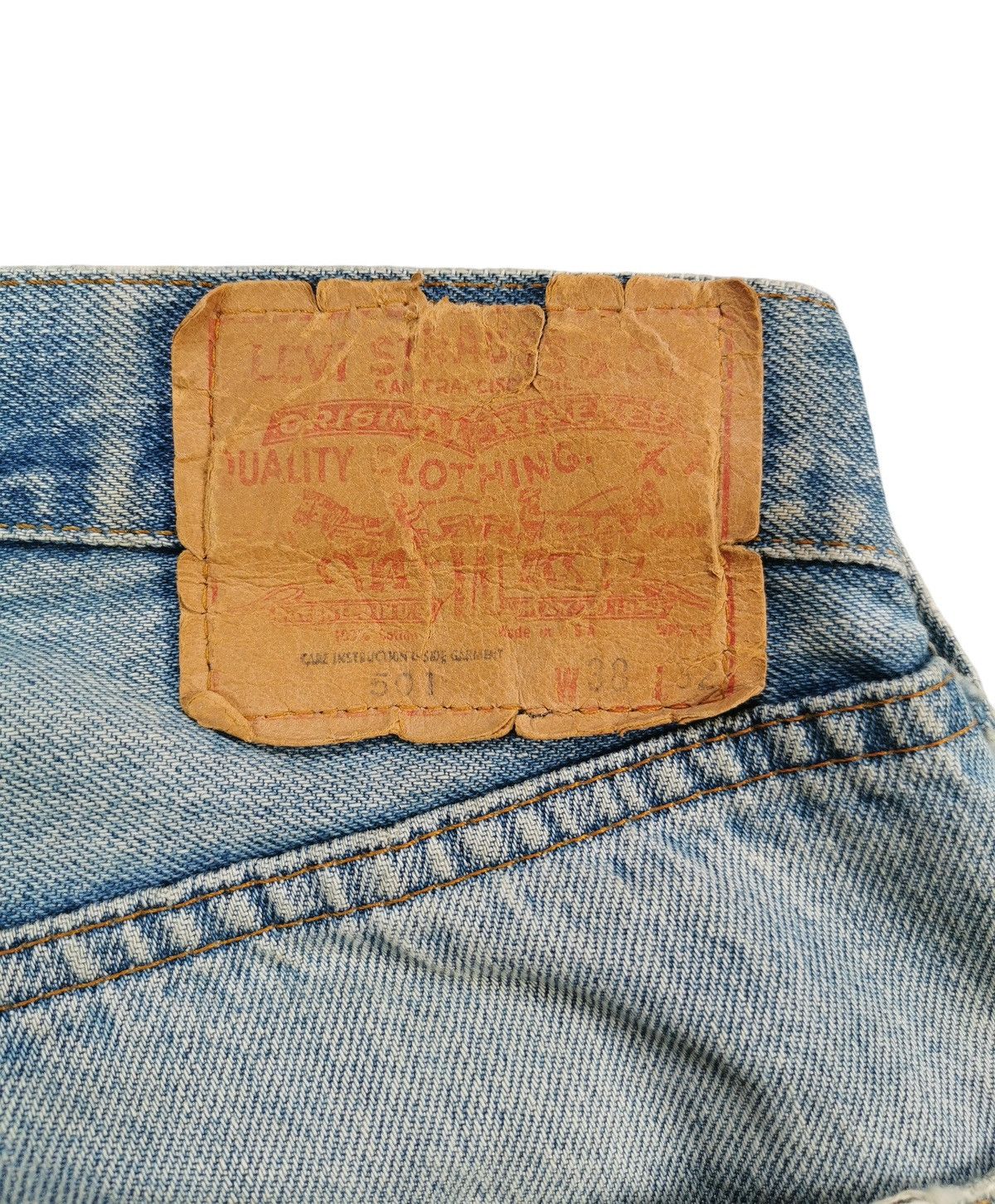 Levi's 80s Vintage Levis 501 Selvedge Rindem Top Button2 Size US 36 / EU 52 - 15 Thumbnail